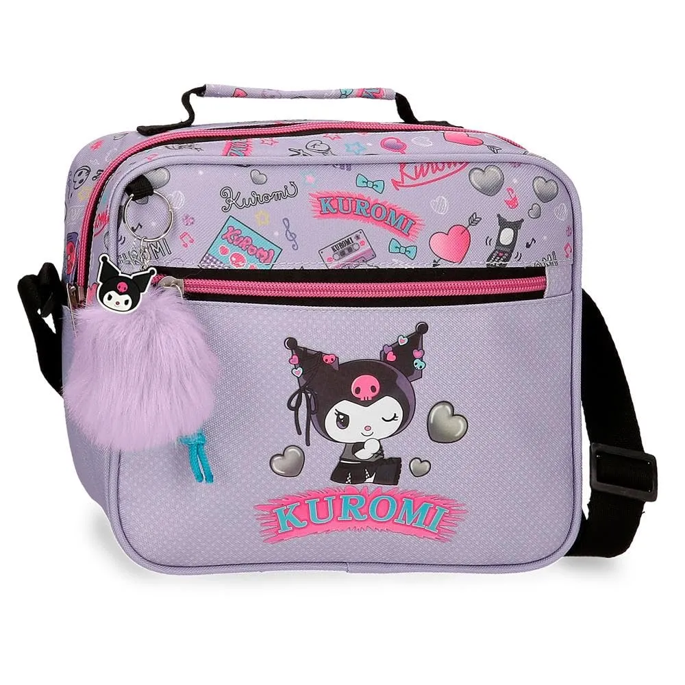 Sanrio Kuromi Retropop Borsa Adattabile con Tracolla Viola 23x20x9 cm Poliestere