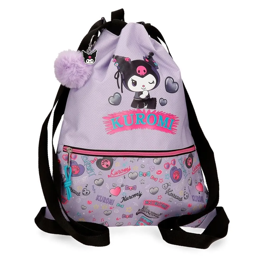 Sanrio Kuromi Retropop Zaino con Zip Viola 35x46x1 cm Poliestere 1.6L