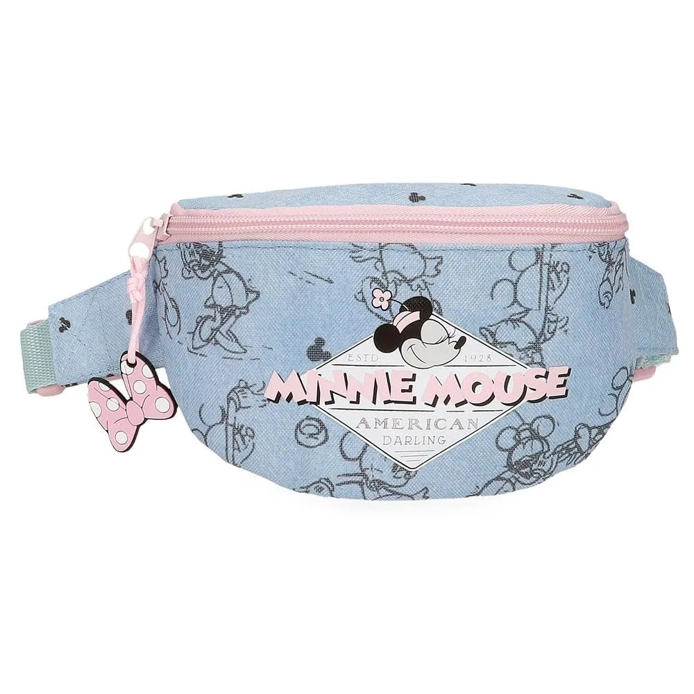 Disney Joumma Bags Minnie American Darling Custodie, tracolla, blu e rosa, organizzare e trasportare le matite e le penne, vari scomparti., blu, Taglia unica, Marsupio