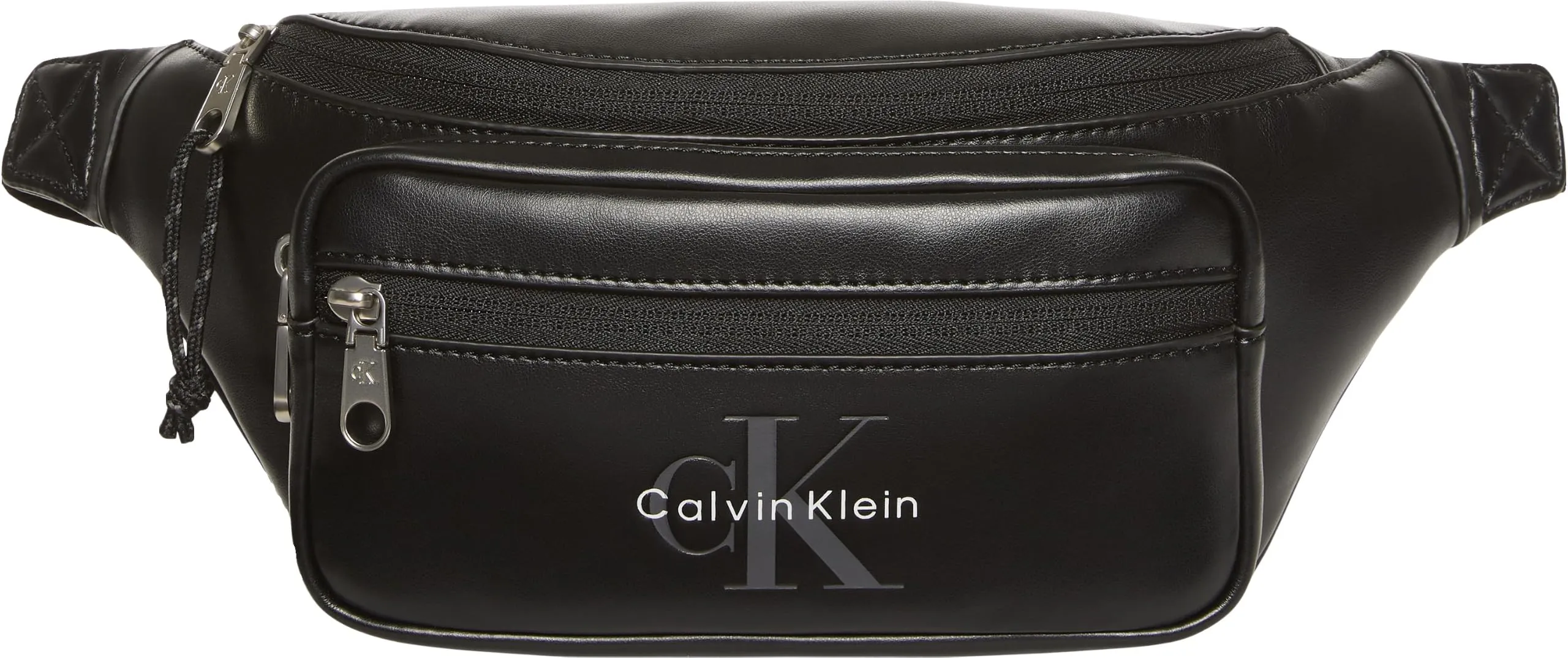 Calvin Klein Marsupio da uomo in tessuto con logo audace, LV04D3419G, nero, taglia unica
