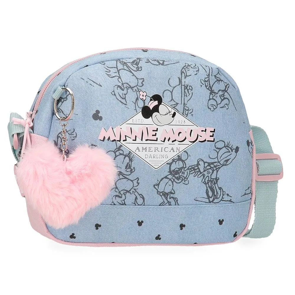 Disney Joumma Bags Minnie American Darling Custodie, tracolla, blu e rosa, organizzare e trasportare le matite e le penne, vari scomparti., blu, Tracolla