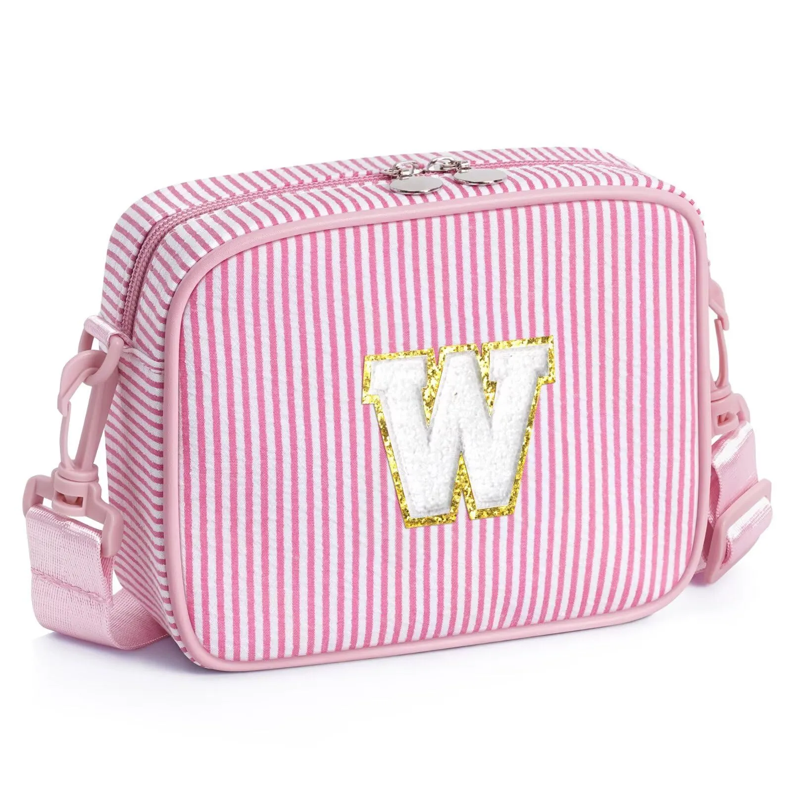 YOOLIFE Borsa a tracolla con lettere per bambine da 3, 4, 5, 6, 7, 8, 9, 10 anni, regalo di compleanno personalizzato per adolescenti, sorelle, nipote, Colore: rosa., W, Classico