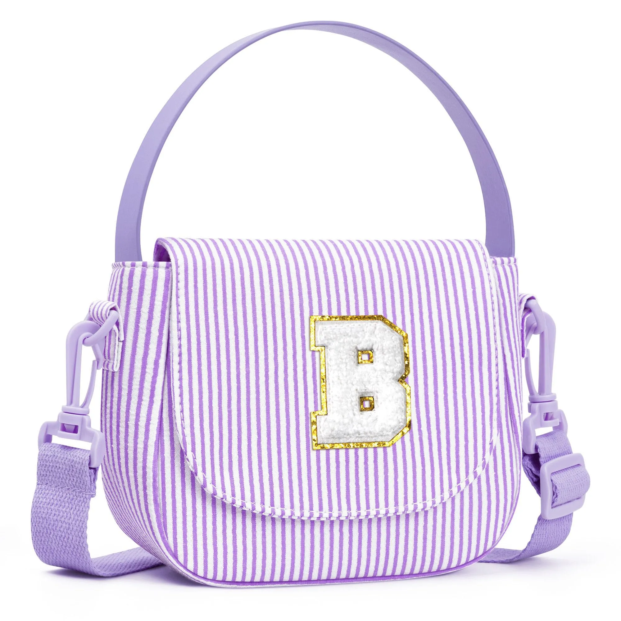 YOOLIFE Borsa a tracolla da ragazza, borsa a tracolla per bambini, Lilla, B