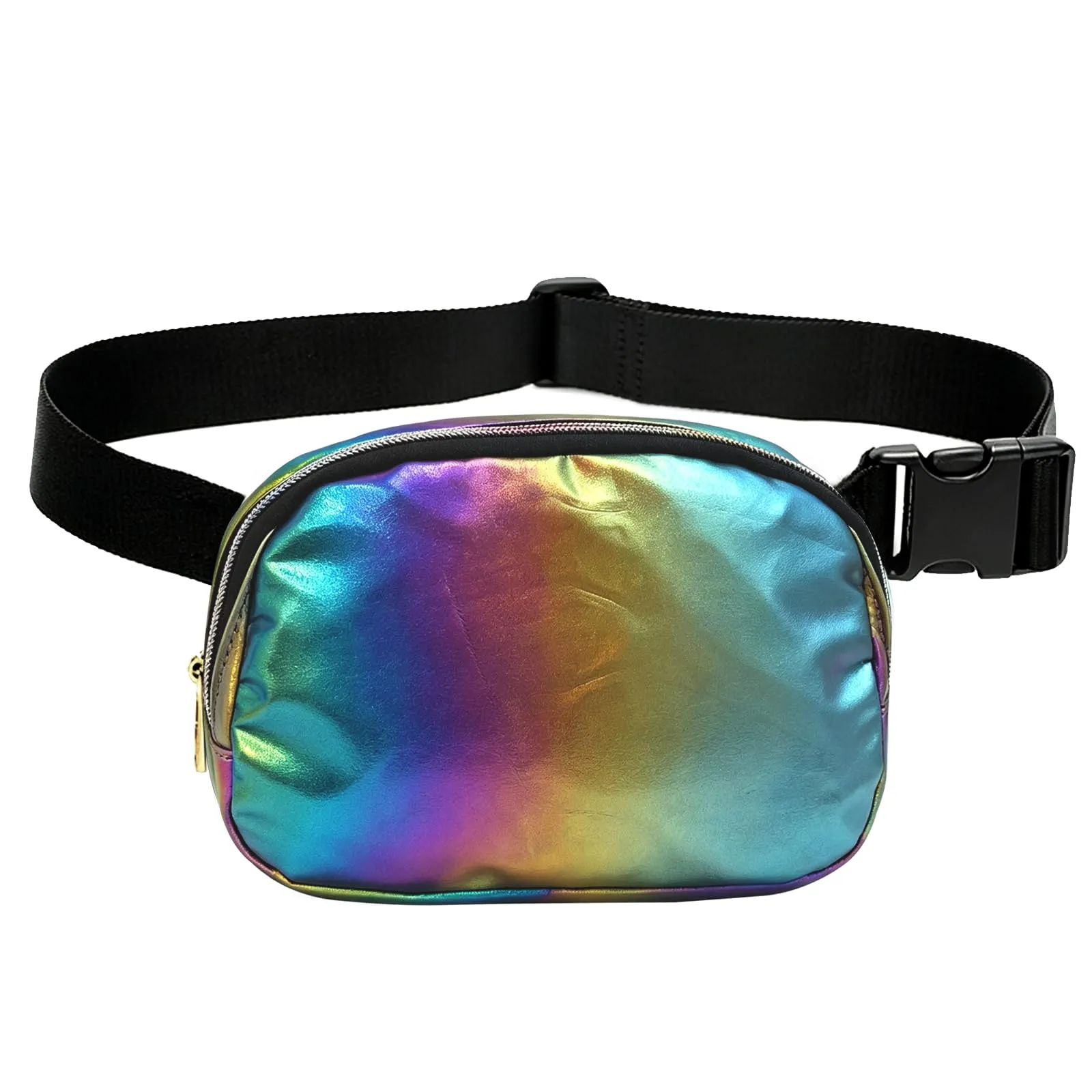 JENCVNL Marsupio da donna da uomo, in nylon, alla moda, con tracolla regolabile, per corsa, escursionismo, allenamento, viaggi, colore laser, alla moda