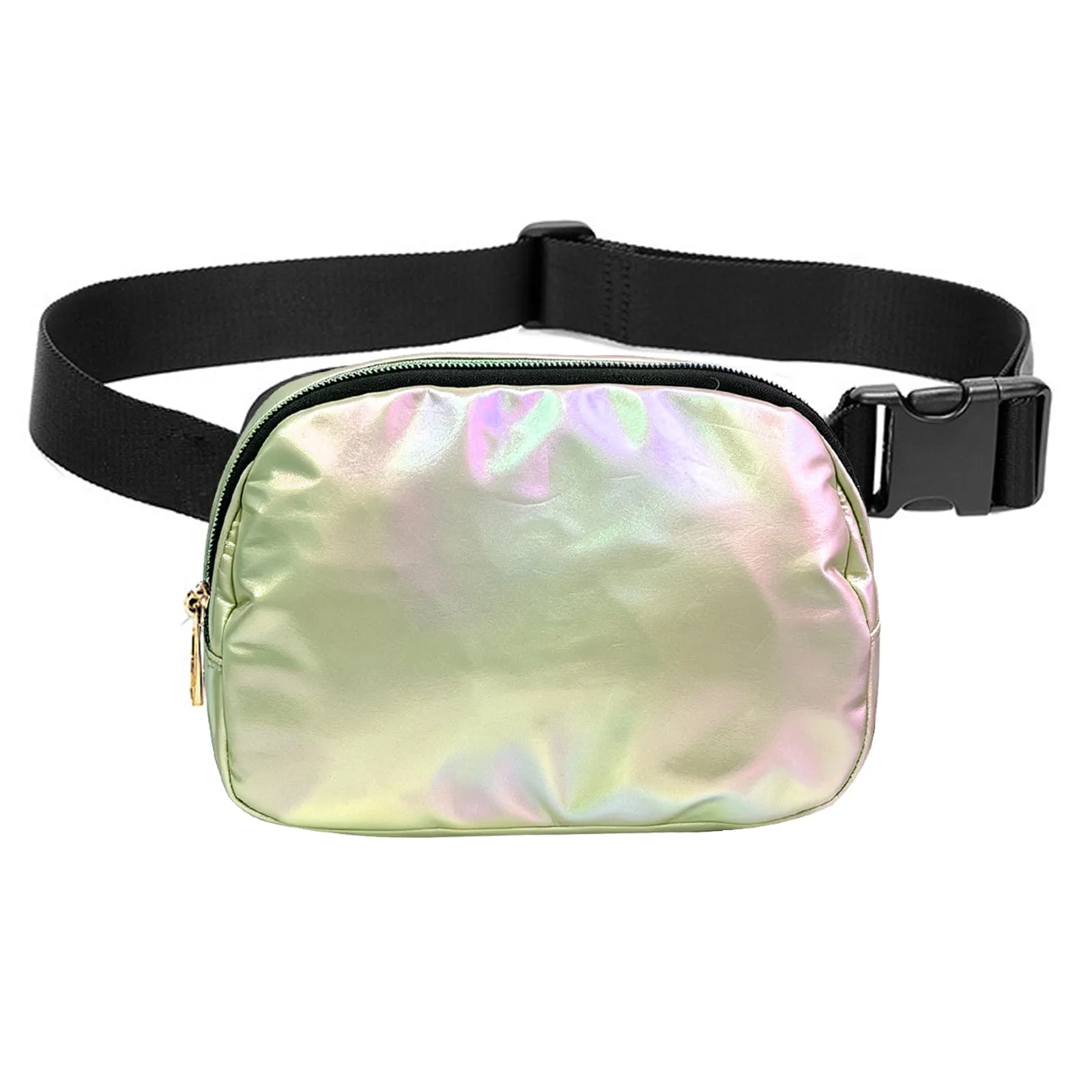 JENCVNL Marsupio da donna e uomo, in nylon, alla moda, con tracolla regolabile, per corsa, escursionismo, allenamento, viaggi, Verde laser, alla moda