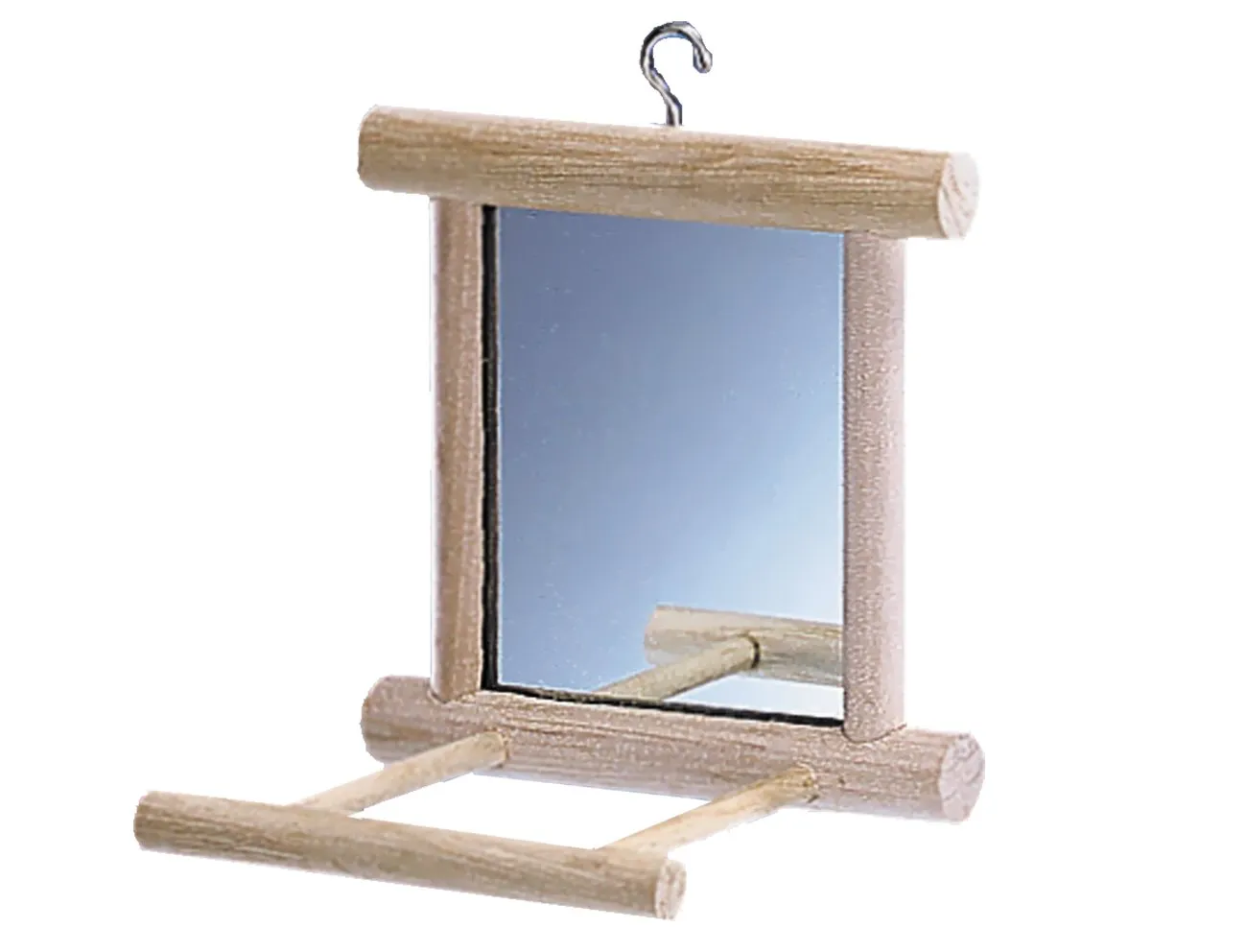 Nobby Specchio in Legno con Punto di atterraggio, 10 x 10 x 10 cm