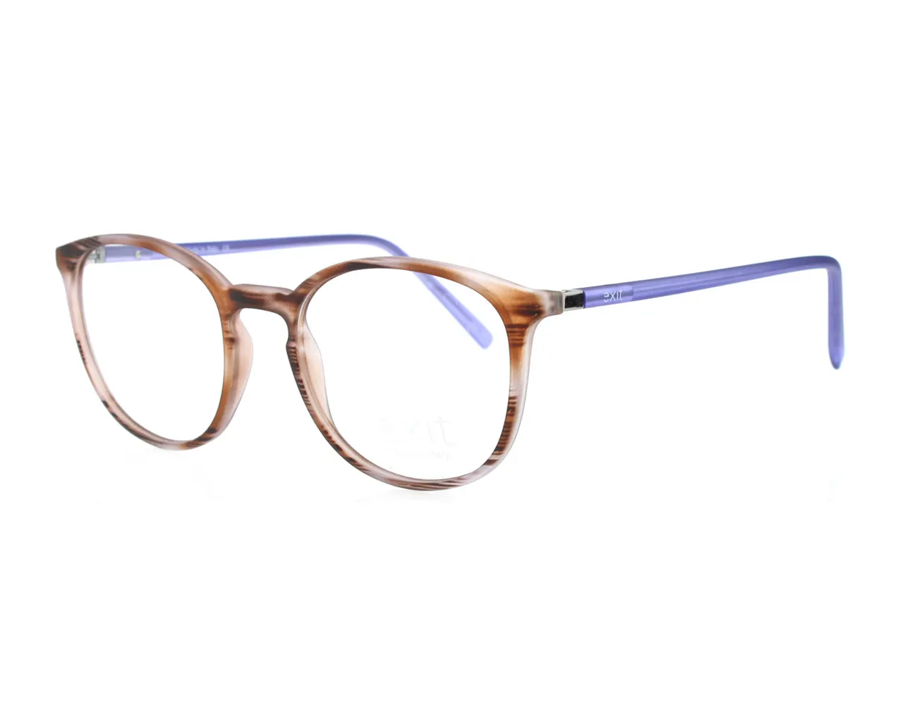 EXIT Unisex EX311 A499 Montature da vista Plastica Marrone Rotonda
