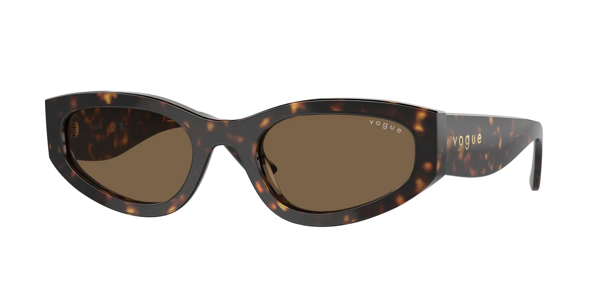 VOGUE EYEWEAR VO5585S W65673 Occhiali da sole Acetato Marrone Marrone Geometrica Normale