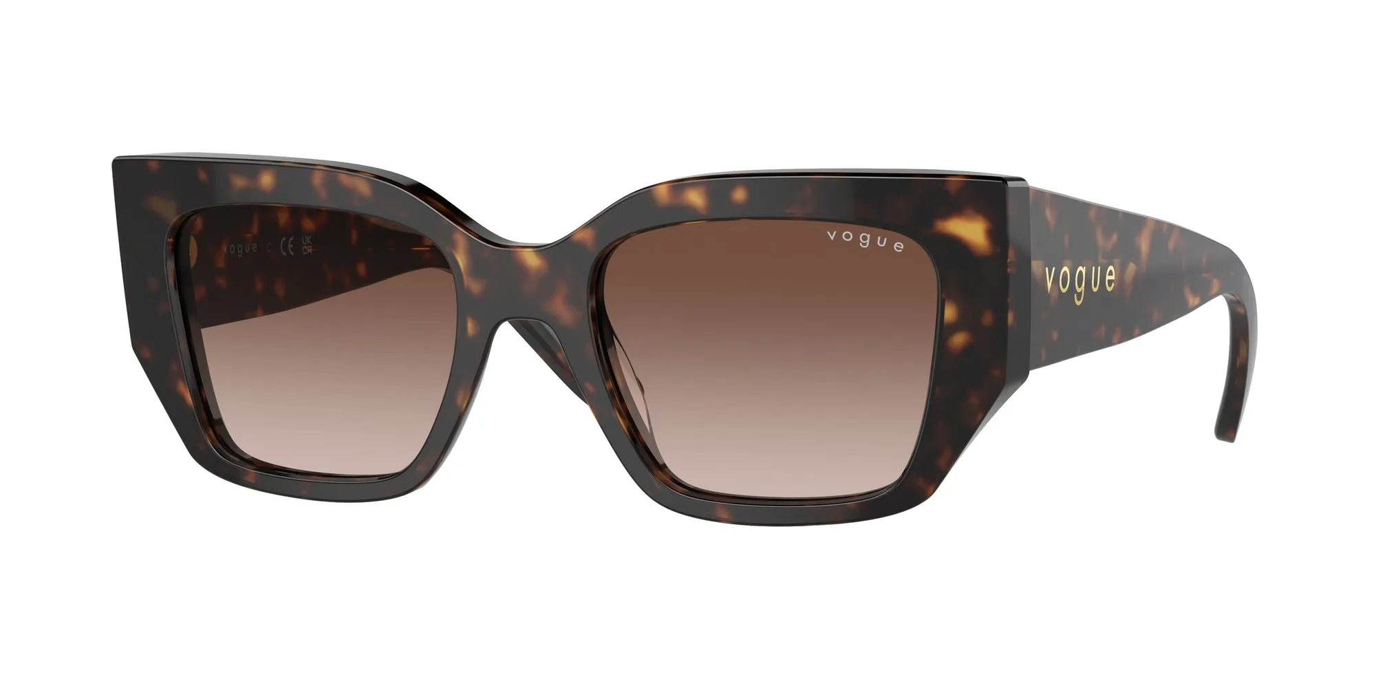 VOGUE EYEWEAR VO5583S W65613 Occhiali da sole Acetato Marrone Marrone Geometrica Normale Sfumato