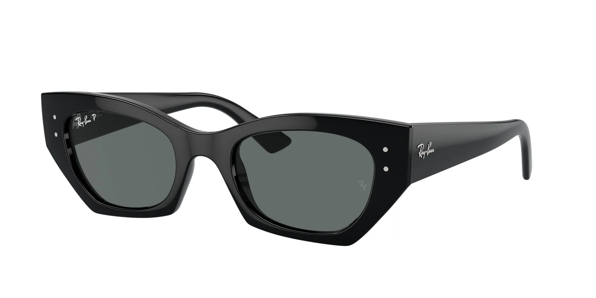 Ray - Ban RB4430 ZENA 667781 Occhiali da sole Iniettato Nero Grigio Geometrica Polarizzata