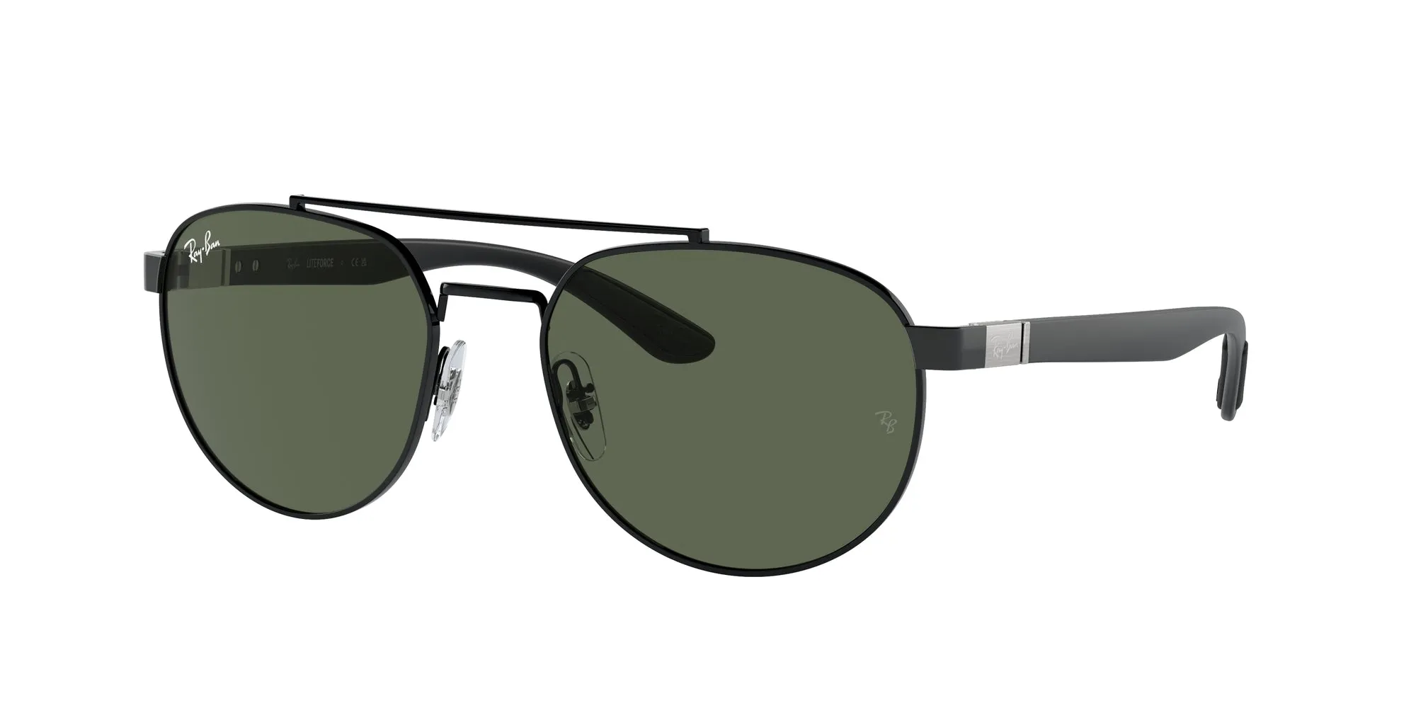 Ray - Ban RB3736 002/71 Occhiali da sole Metallo Nero Verde Geometrica Normale