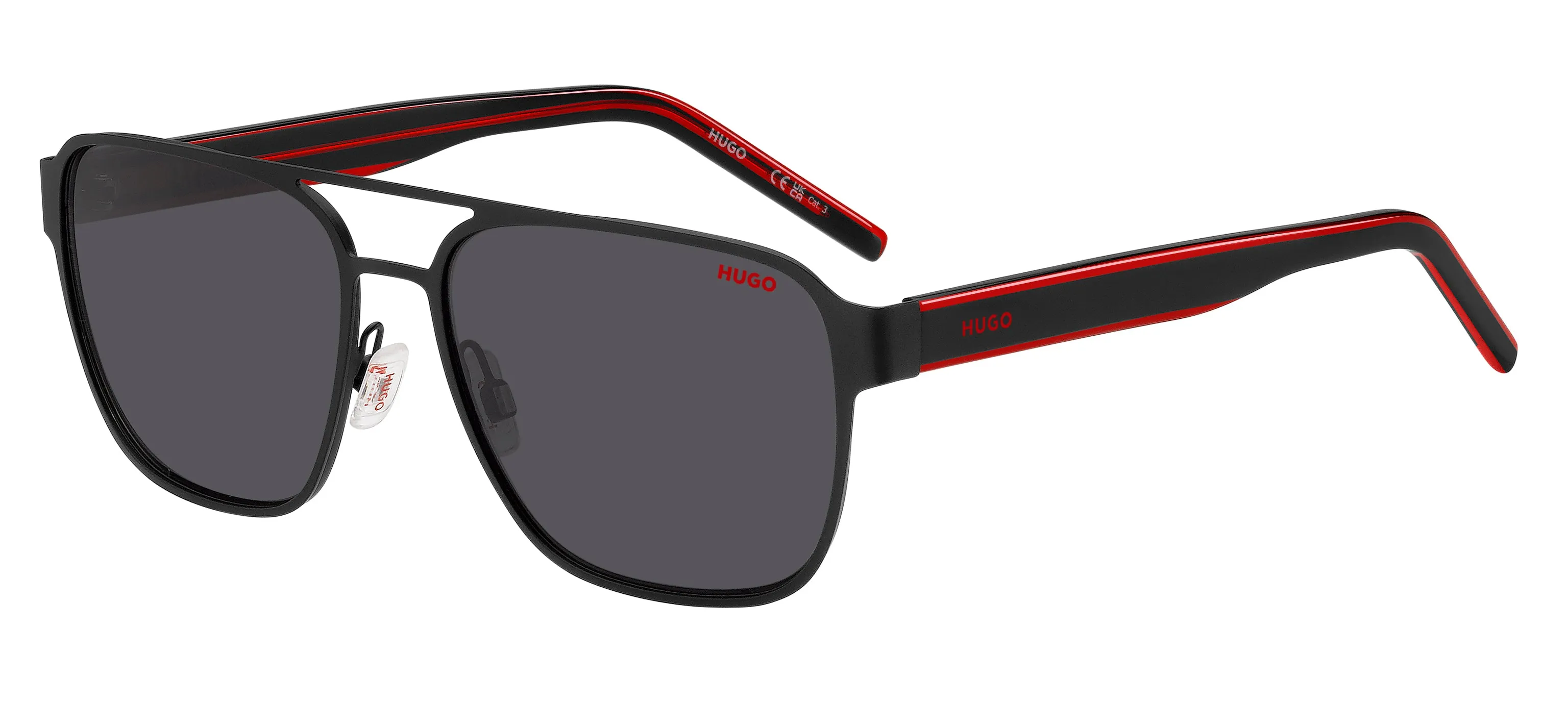 Hugo Boss HG 1298/S OIT/IR Occhiali da sole Acciaio Nero Grigio Pilot