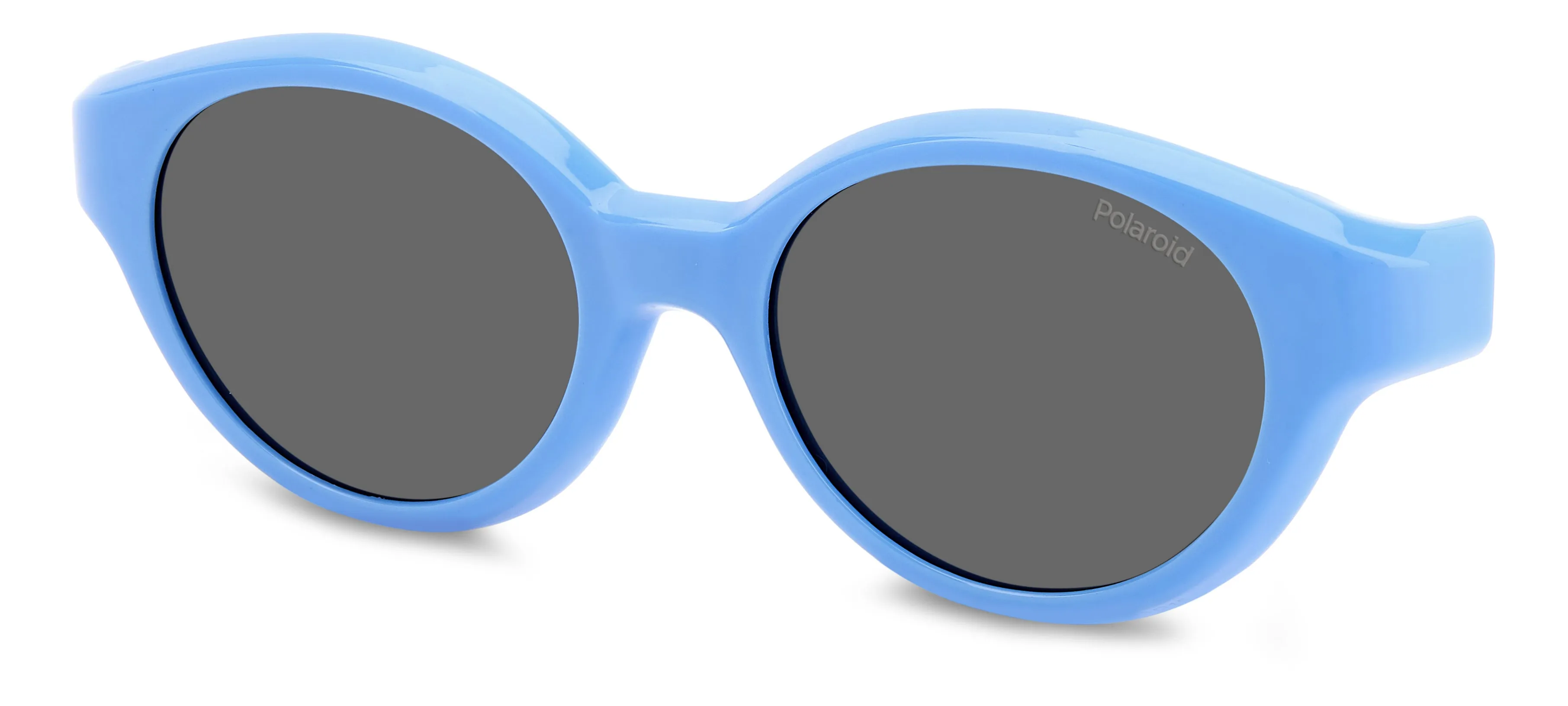 Polaroid PLD K007 CL-ON MVU/M9 Occhiali da sole bambino Plastica Azzurro Grigio Rotonda Polarizzata