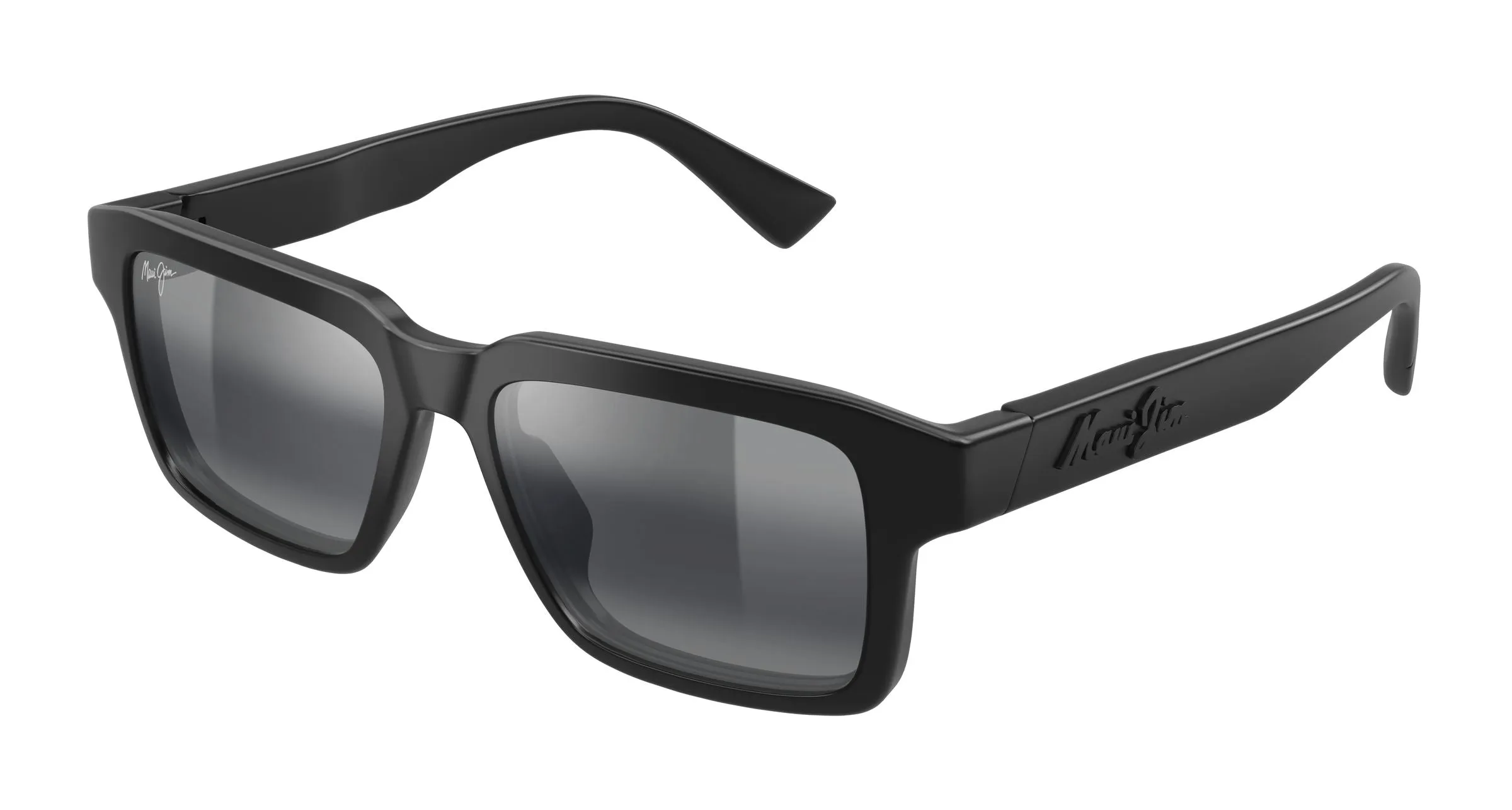 Maui Jim MJ0635S 001 Occhiali da sole Bio-iniettato Nero Grigio Squadrata