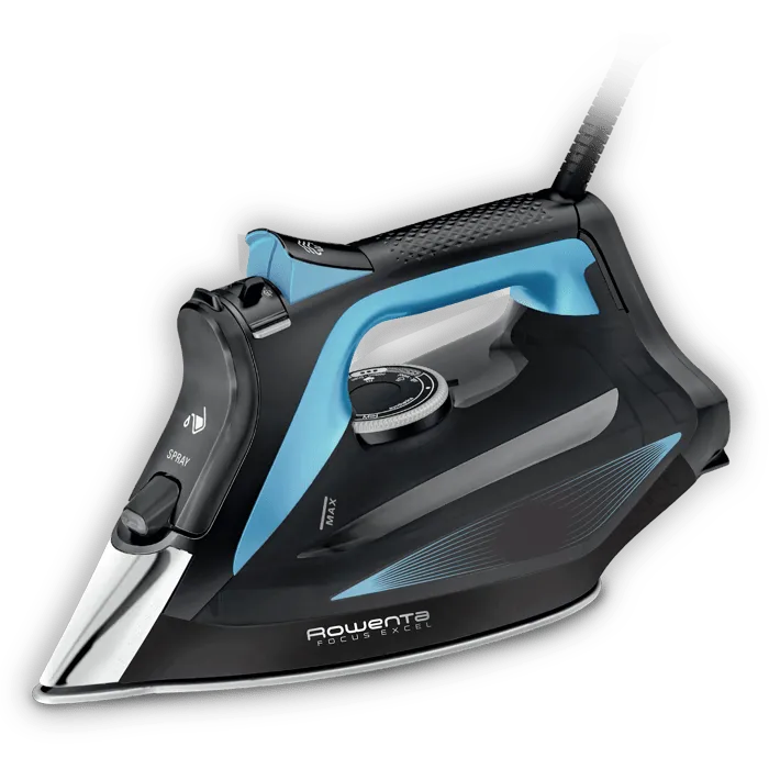 Rowenta Focus Excel Ferro A Vapore 180 G/Min Microsteam 400 Black & Blue