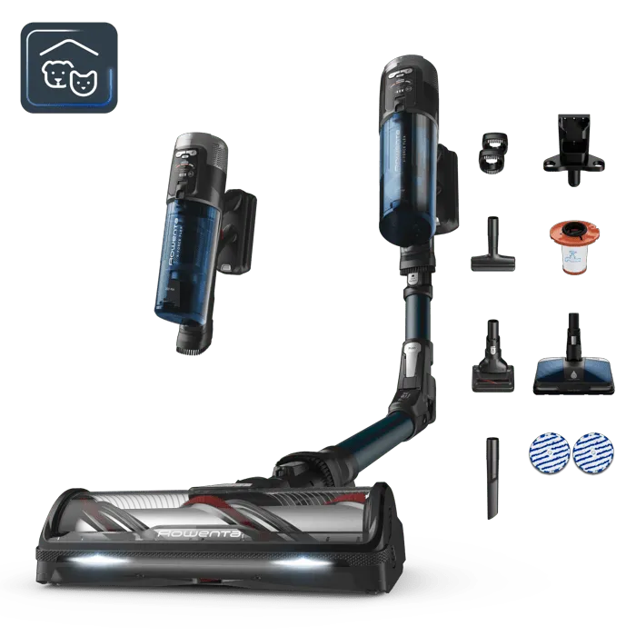 Rowenta X-Force Flex 13.60 Aspirapolvere Senza Filo Modello Animal Aqua 150 Aw Autonomia 60 Min
