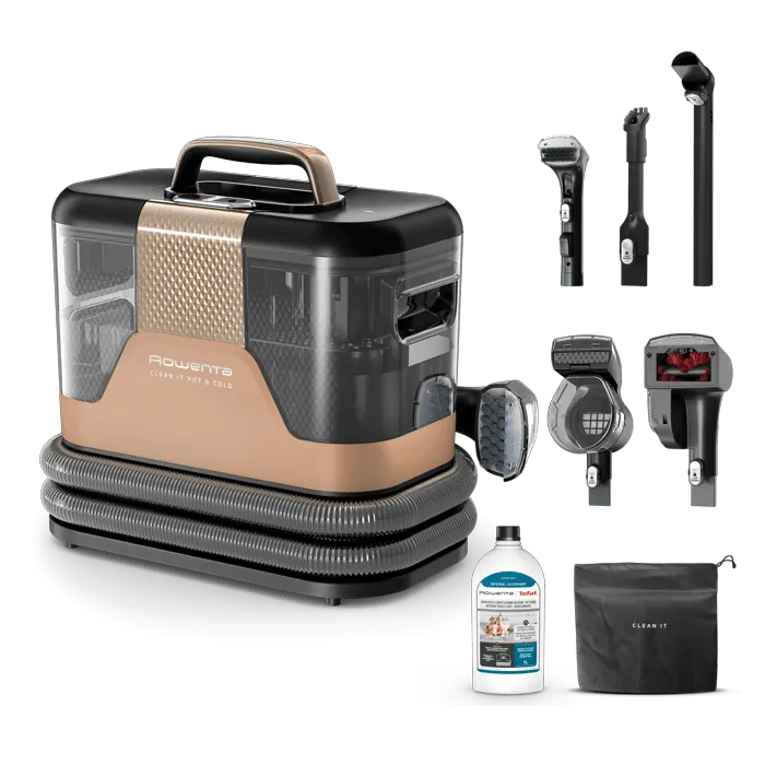 Rowenta Clean It Hot & Cold Smacchiatore Pulitore Per Tappeti Due Modalità Di Pulizia Con Spazzola Active Brush