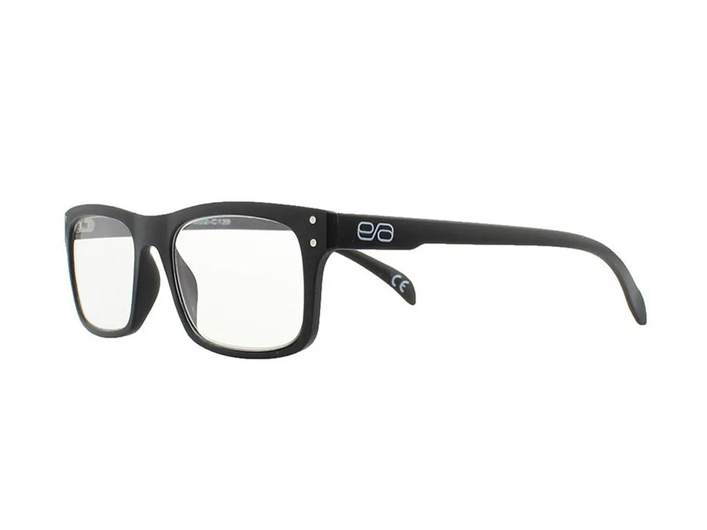 Easy Reading Unisex ER1500 Occhiali da lettura Plastica Grigio Squadrata
