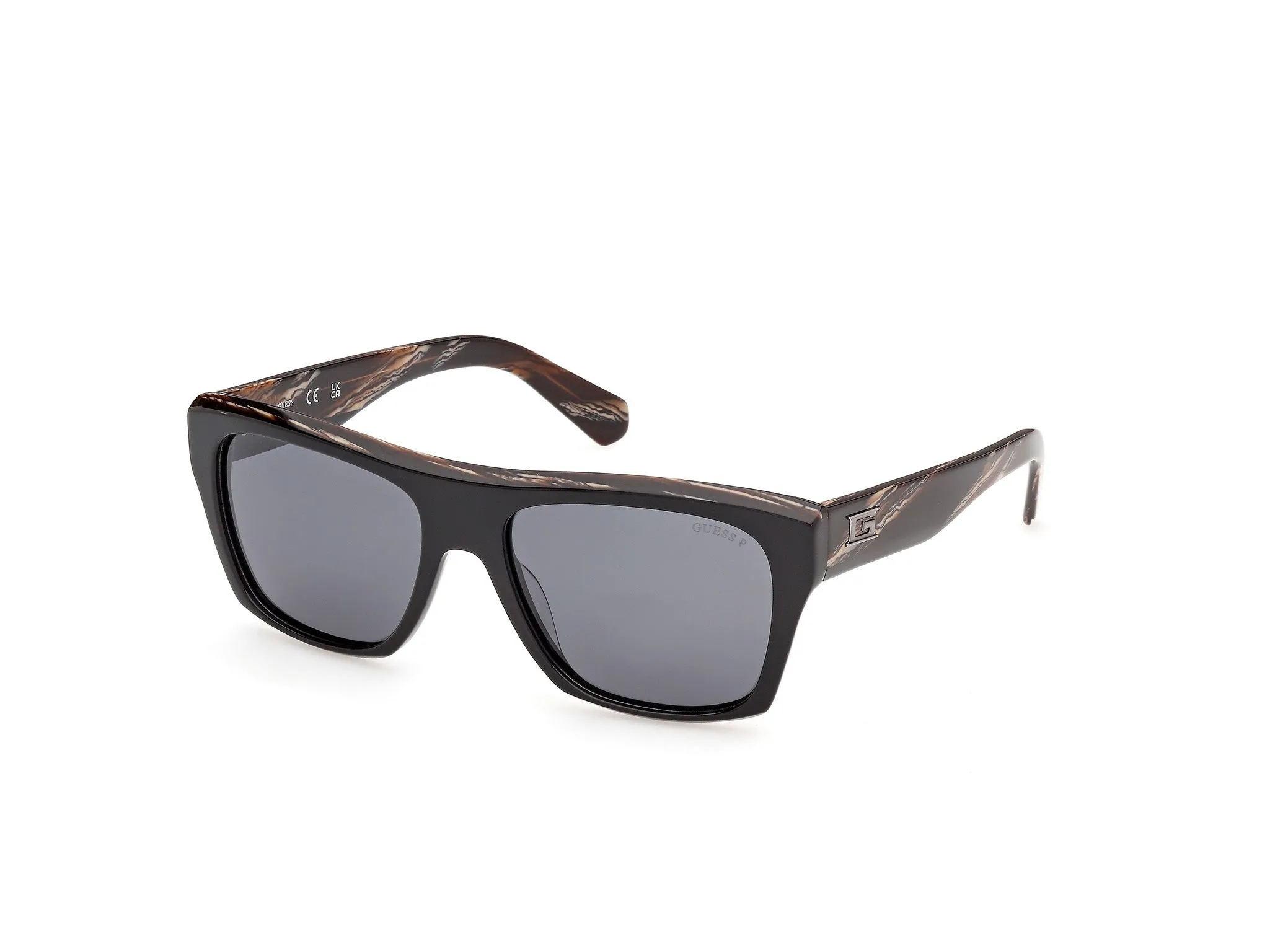 Guess GU00368 01D Occhiali da sole Acetato Nero Fumo Squadrata Polarizzata
