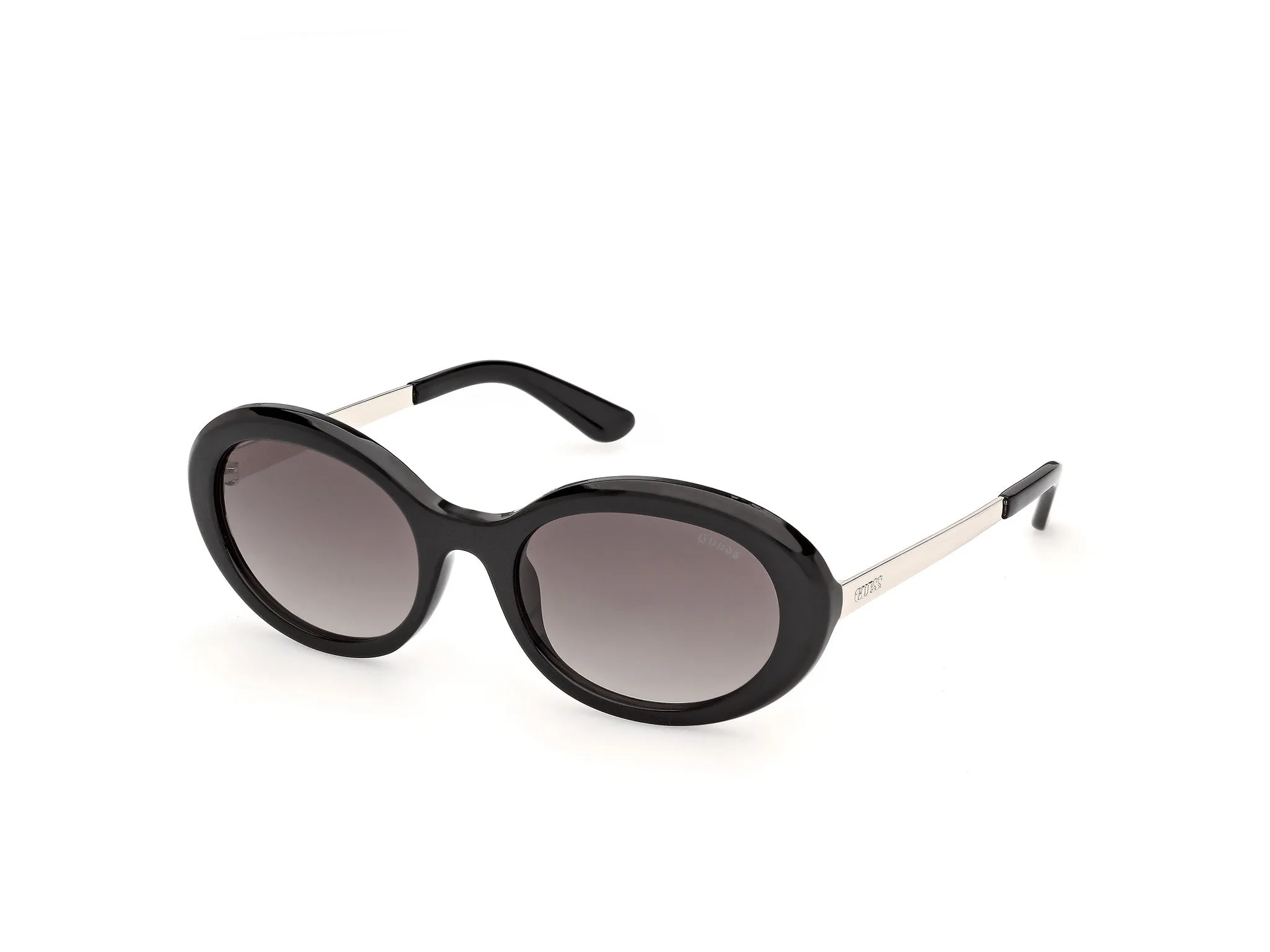 Guess GU00355 01F Occhiali da sole Iniettato Nero Marrone Rotonda Normale