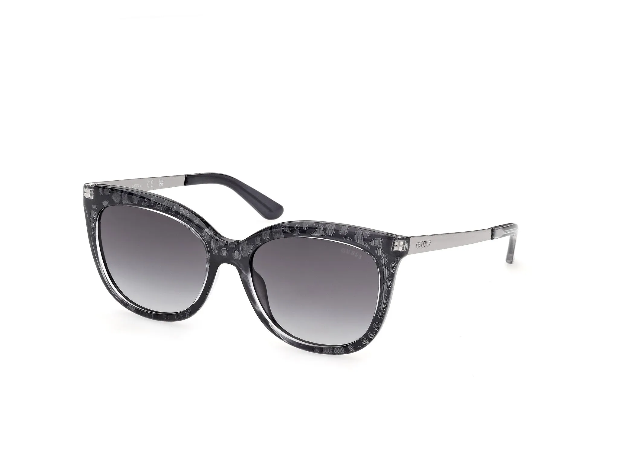 Guess GU00354 90B Occhiali da sole Iniettato Blu Fumo Cat Eye Normale