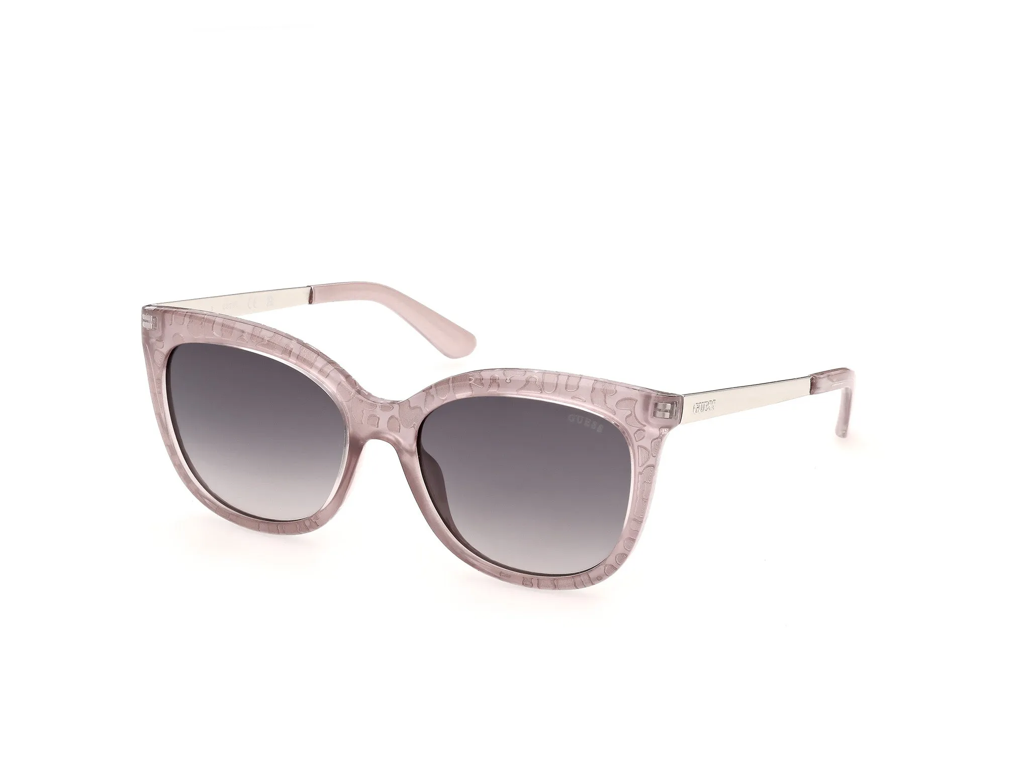 Guess GU00354 72B Occhiali da sole Iniettato Rosa Fumo Cat Eye Normale