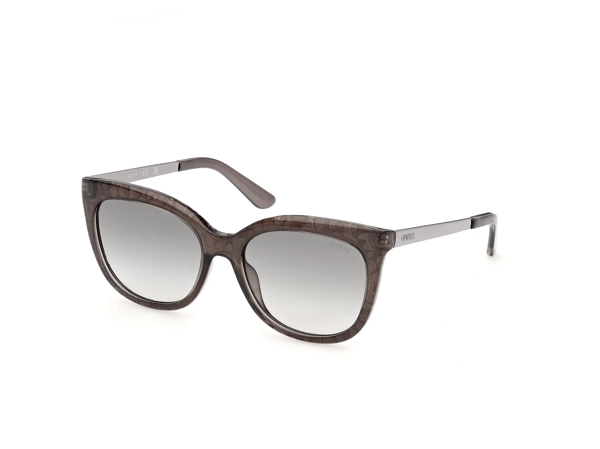 Guess GU00354 57P Occhiali da sole Iniettato Beige Verde Cat Eye Normale