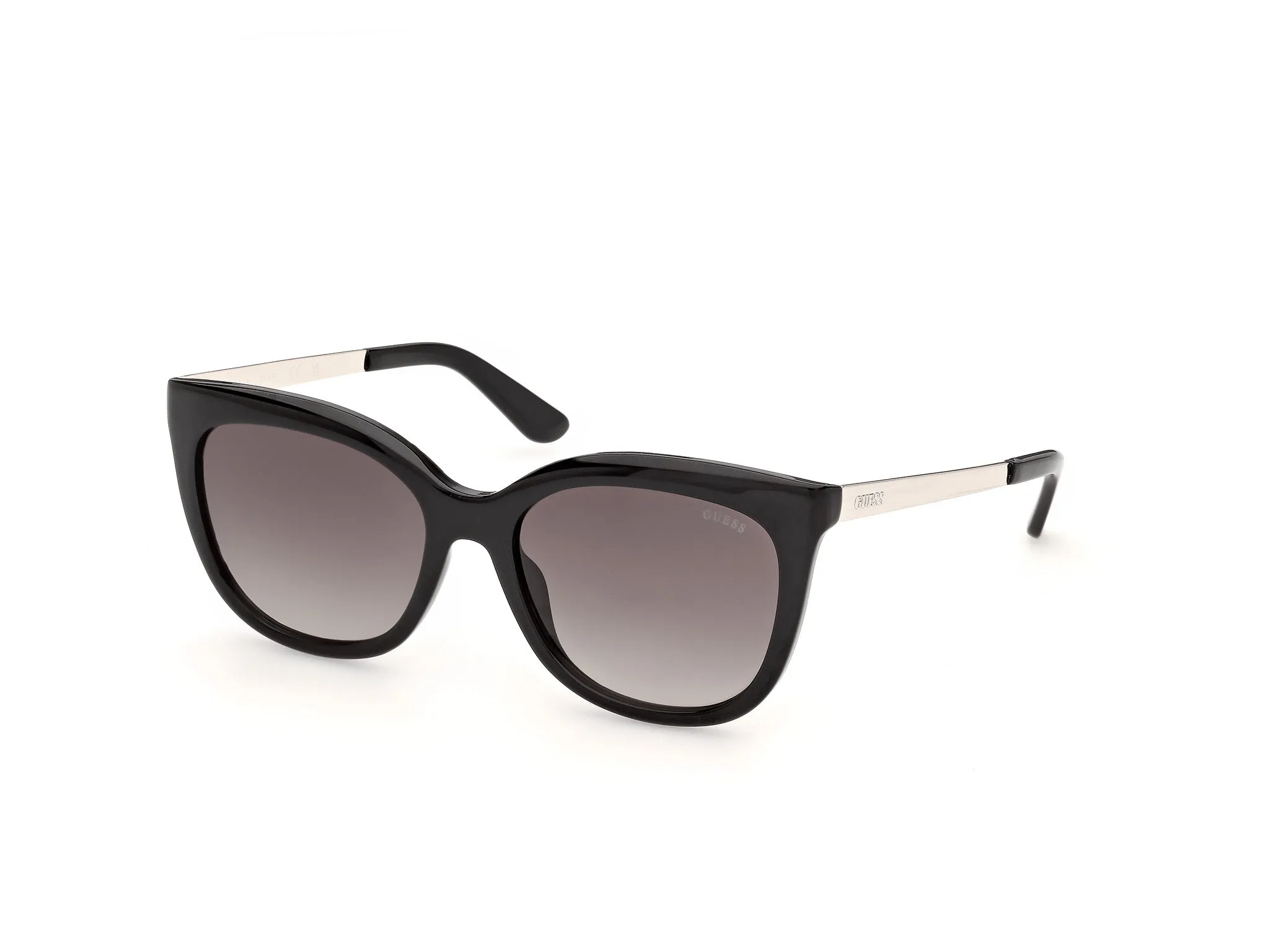 Guess GU00354 01F Occhiali da sole Iniettato Nero Marrone Cat Eye Normale