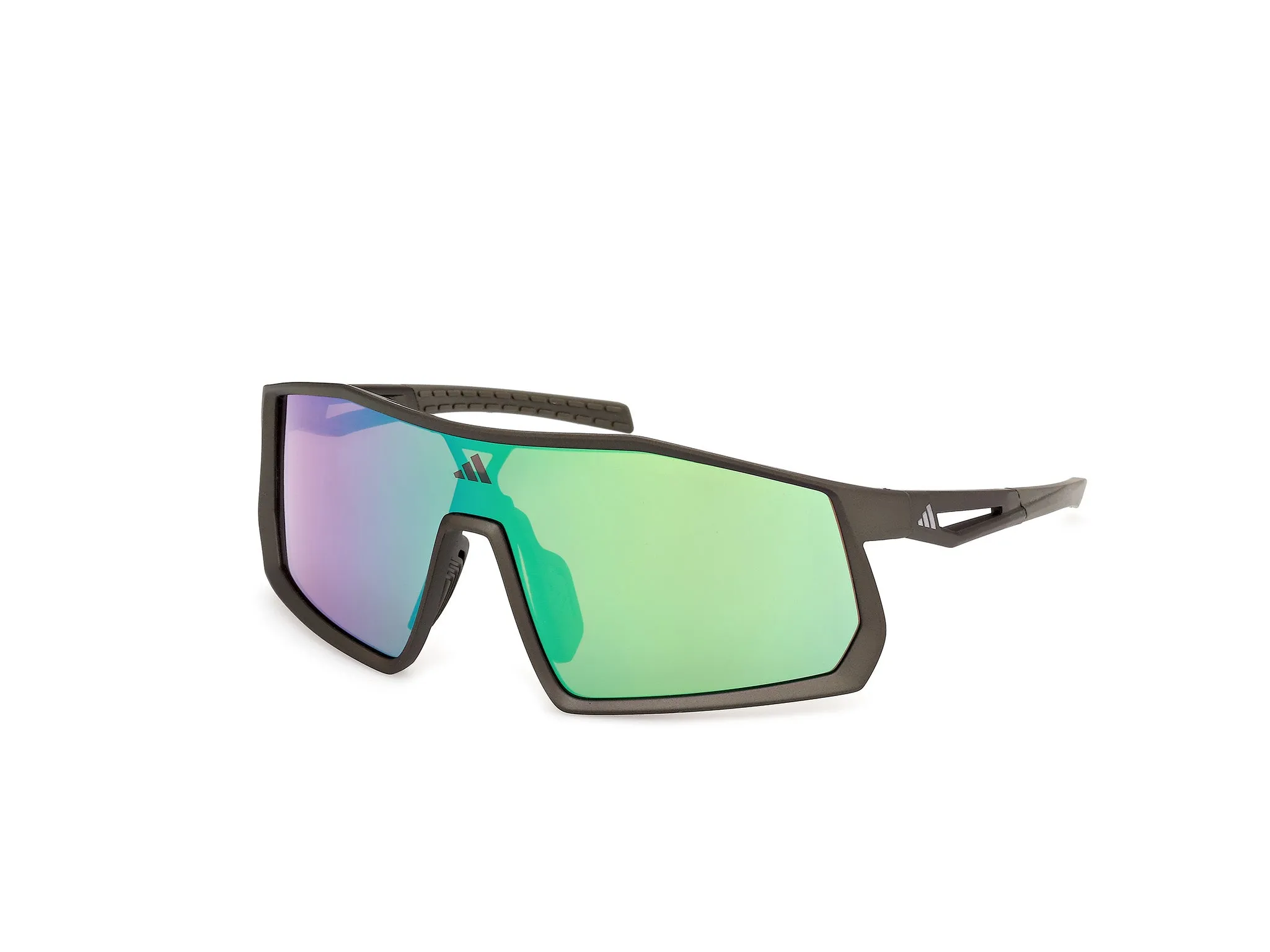 Adidas Sport SP0123 KENTRO 97Q Occhiali da sole Iniettato Verde Verde Maschera Normale