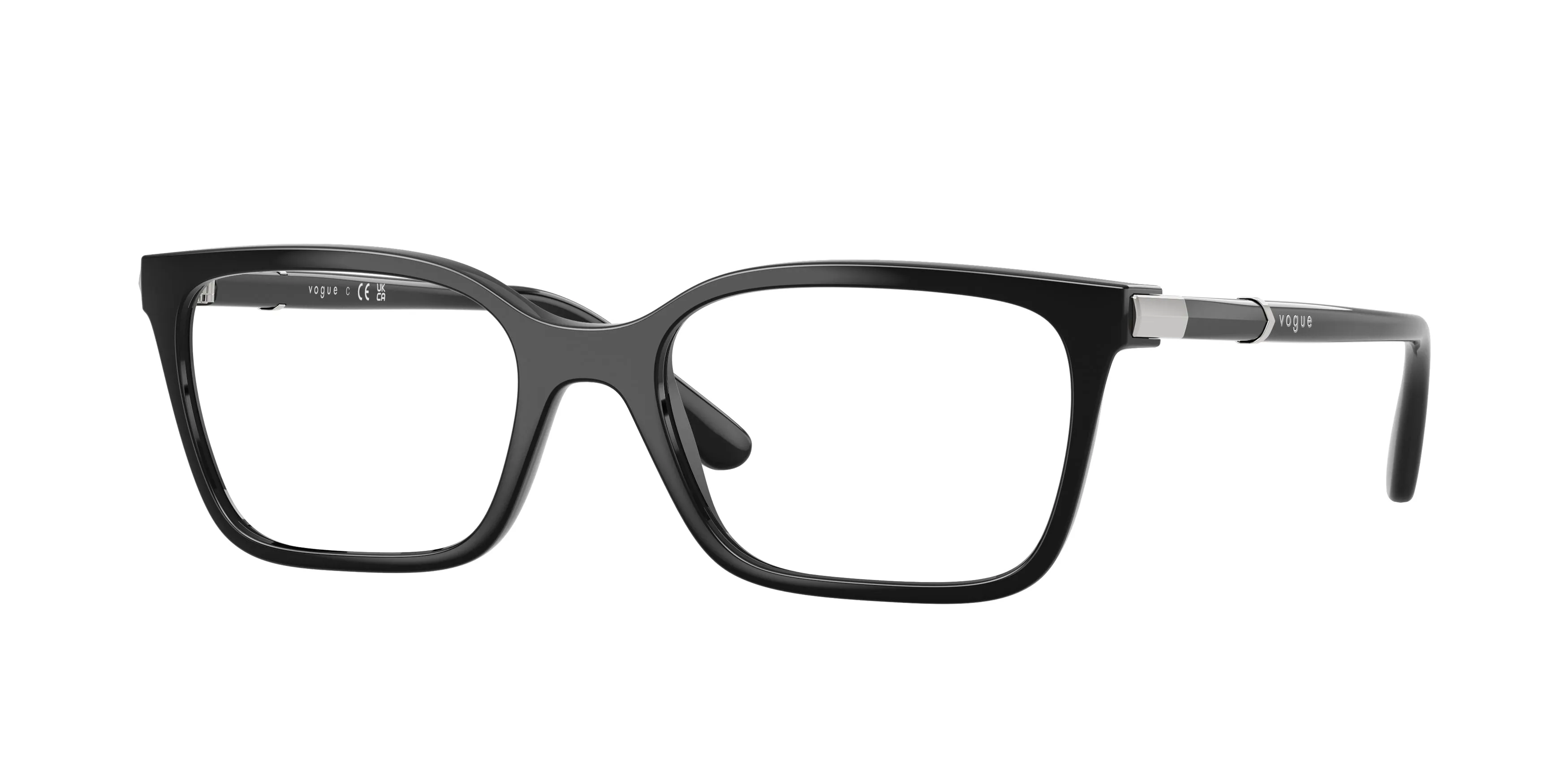 VOGUE EYEWEAR VO5745 W44 Montature da vista Nylon Nero Trasparente Pillow Normale
