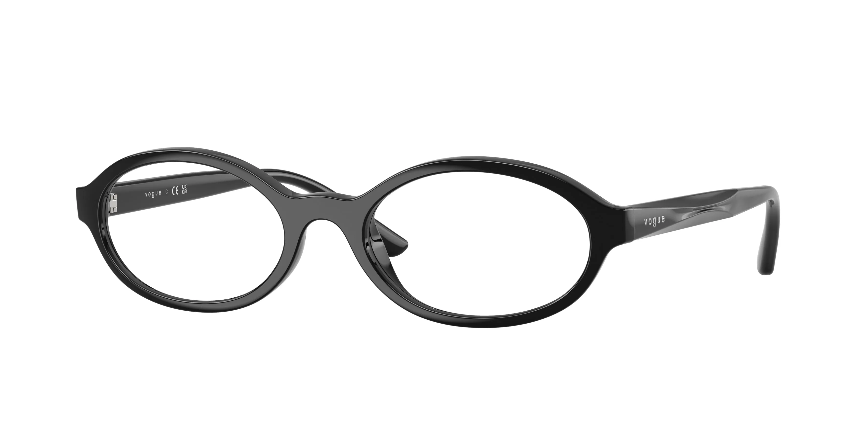 VOGUE EYEWEAR VO5728U W44 Montature da vista Acetato Nero Trasparente Rotonda Normale