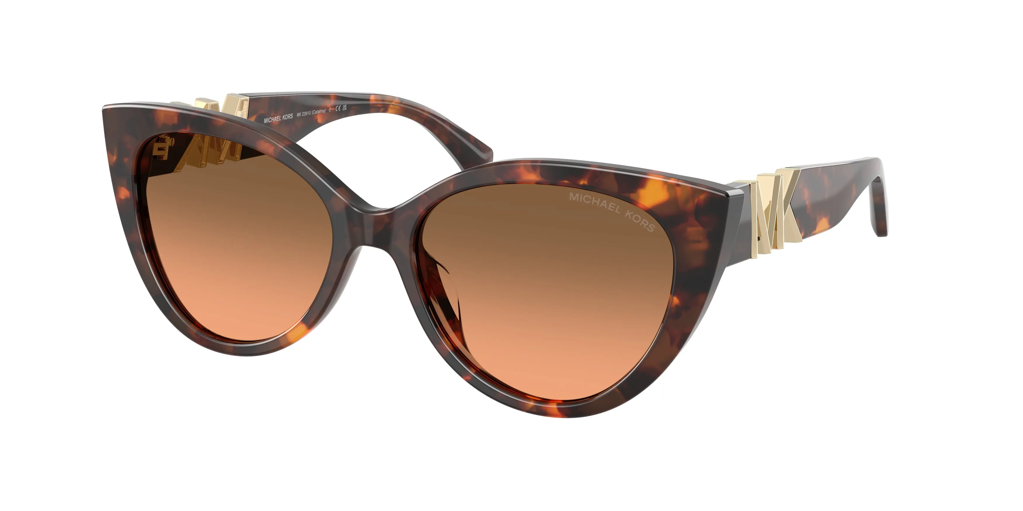 Michael Kors MK2291U CATALINA 403118 Occhiali da sole Acetato Tartaruga Grigio Cat Eye Normale Sfumato