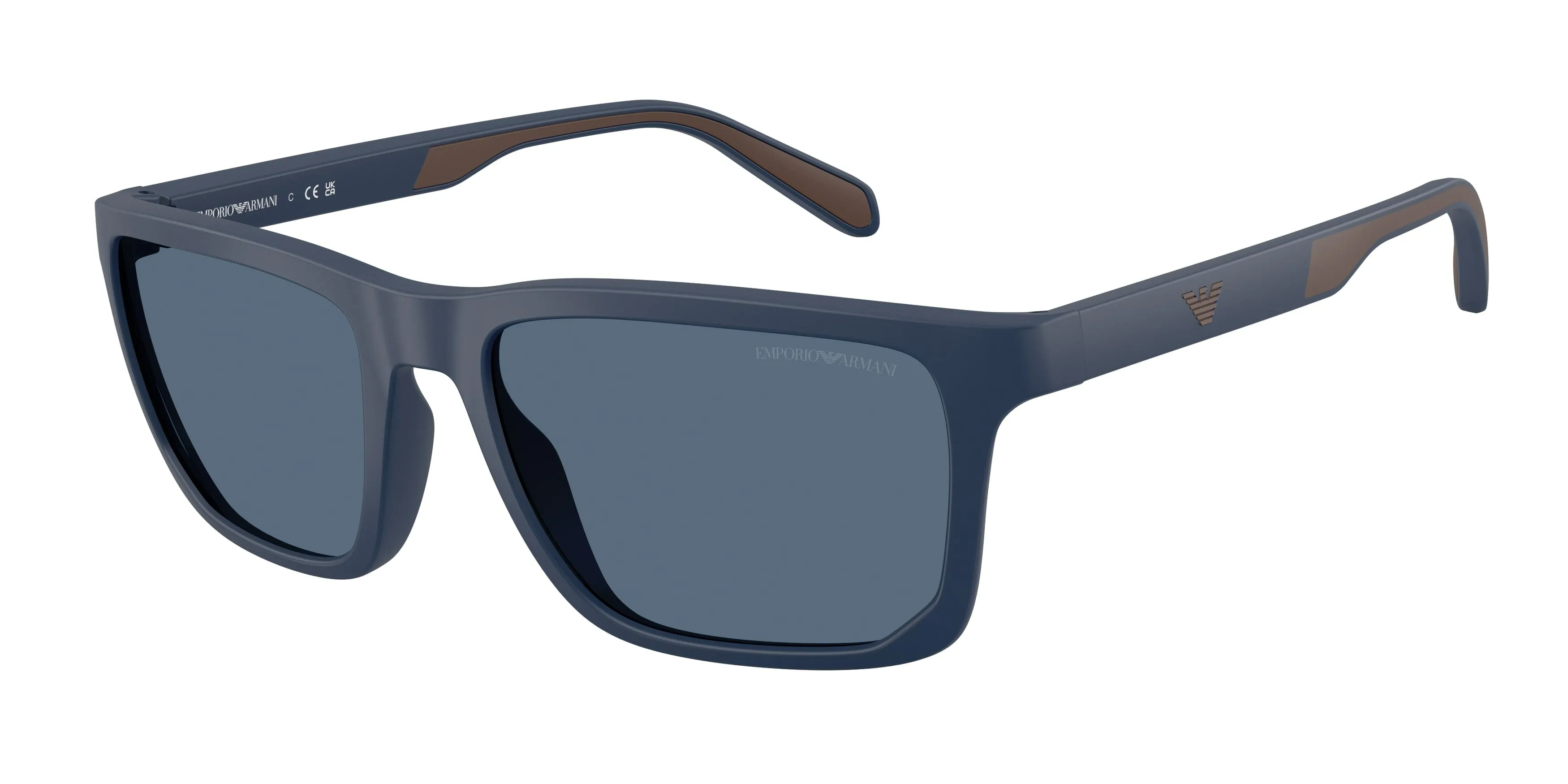 Emporio Armani EA4219 618580 Occhiali da sole Iniettato Blu Blu Squadrata Normale