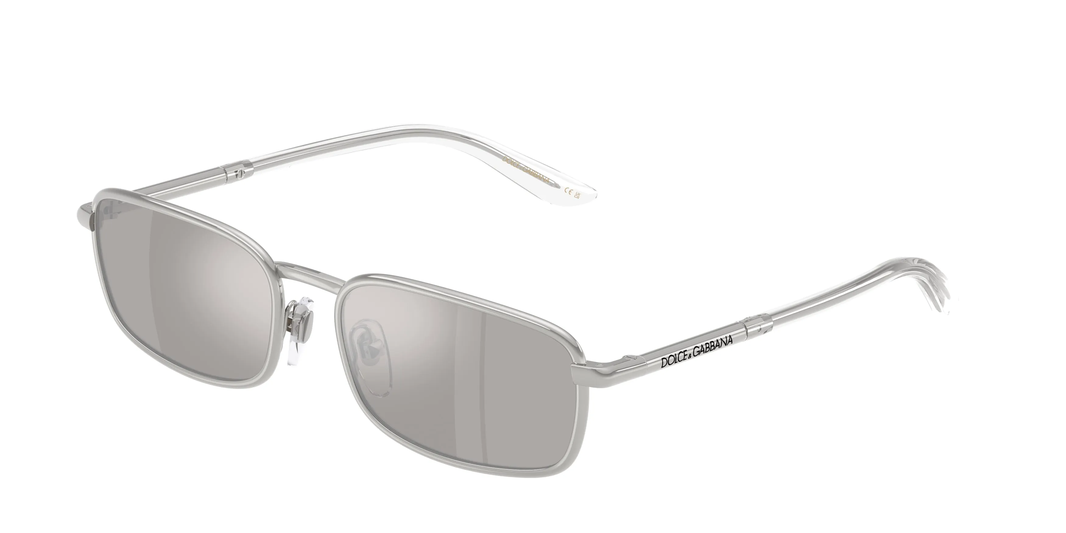 Dolce & Gabbana DX2003 05/6G Occhiali da sole Metallo Argento Grigio Squadrata Specchiate