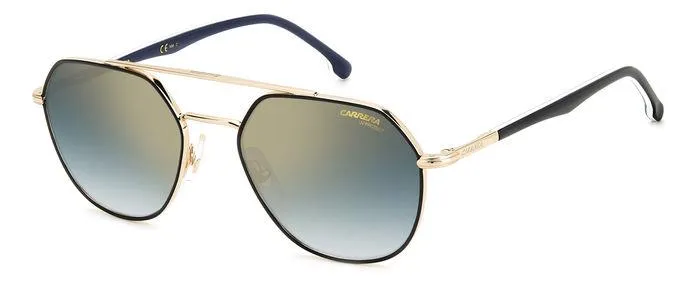 Carrera CARRERA 303/S 2M2/1V Occhiali da sole Metallo Oro Blu Geometrica Normale Sfumato
