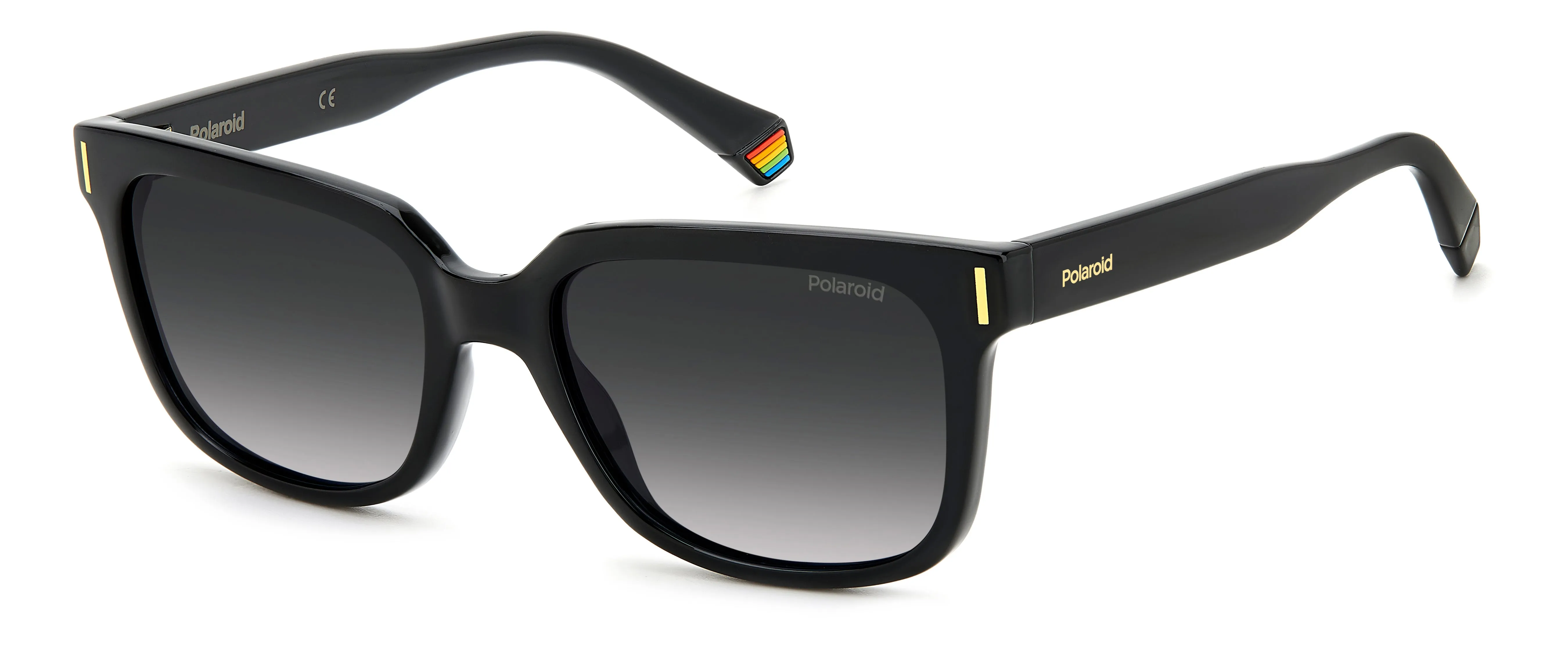 Polaroid PLD 6191/S 807/WJ Occhiali da sole Plastica Nero Grigio Squadrata Polarizzata Sfumato