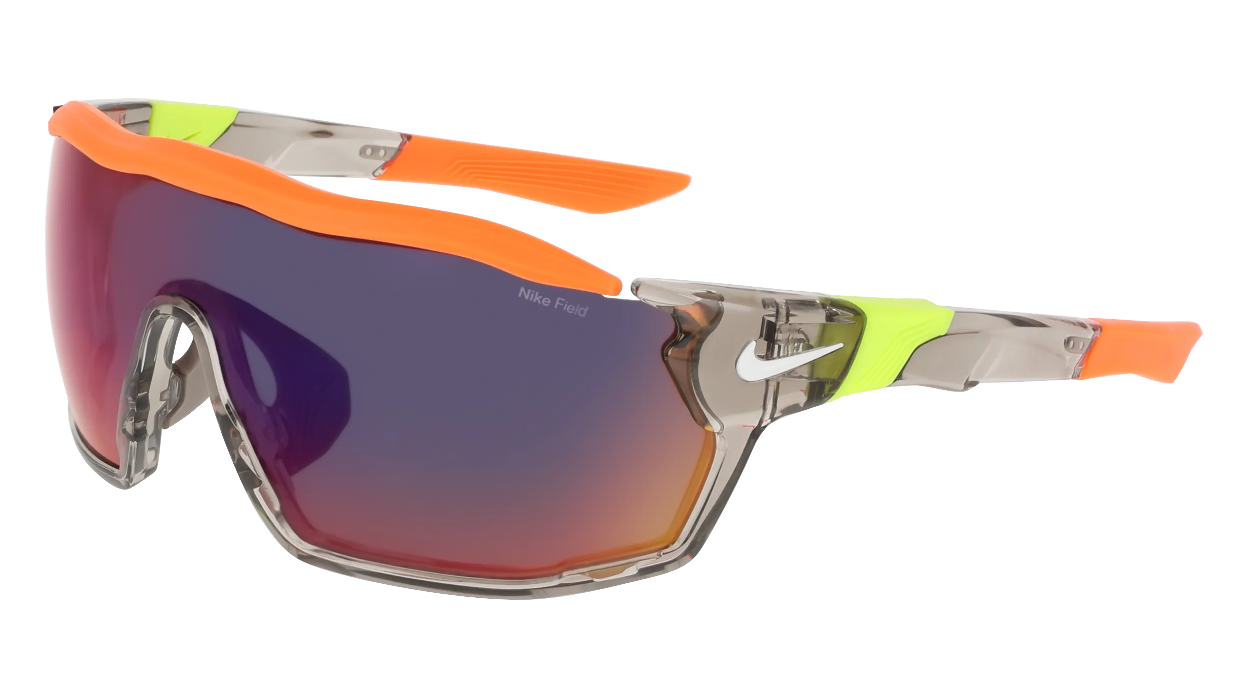Nike NIKE SHOW X RUSH E DZ7369 009 Occhiali da sole Bio-iniettato Grigio Rosso Maschera Normale