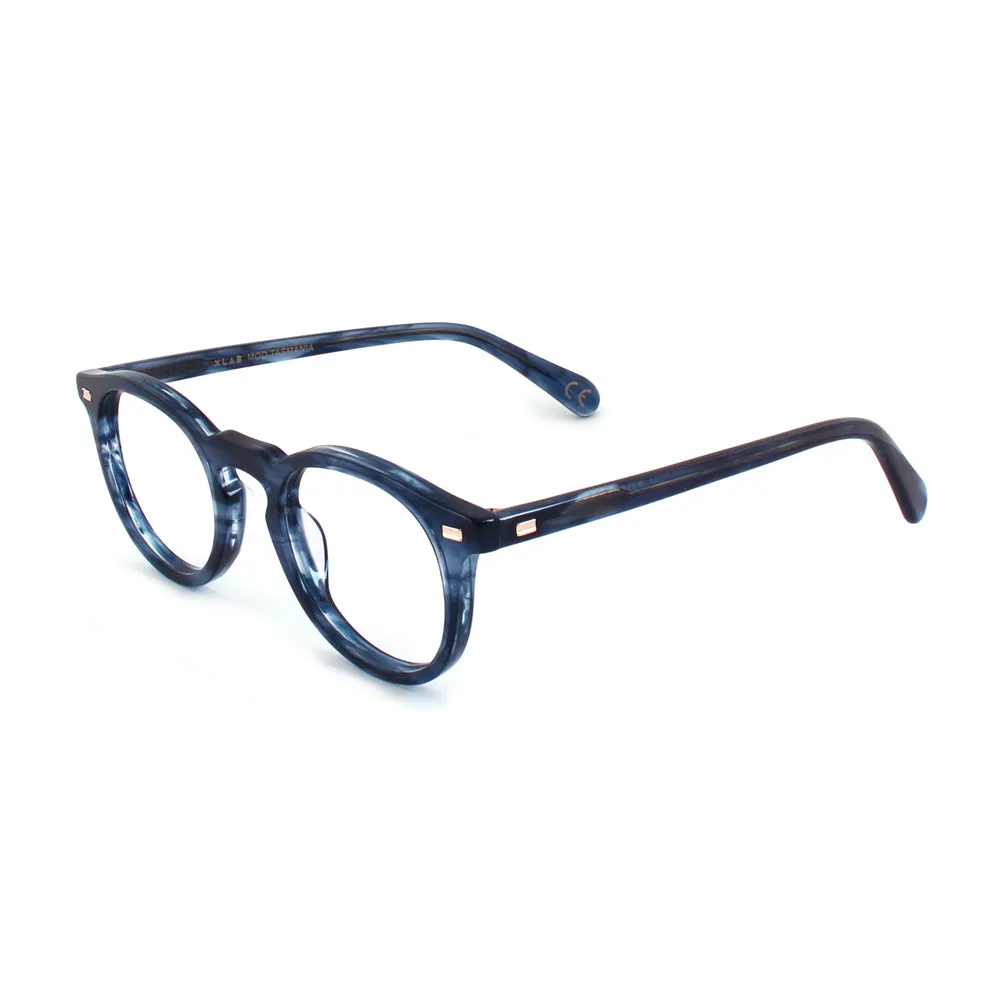 XLAB Unisex Tasmania 2.0 Montature da vista Acetato Tartaruga scuro Rotonda Antiriflesso Antiriflesso
