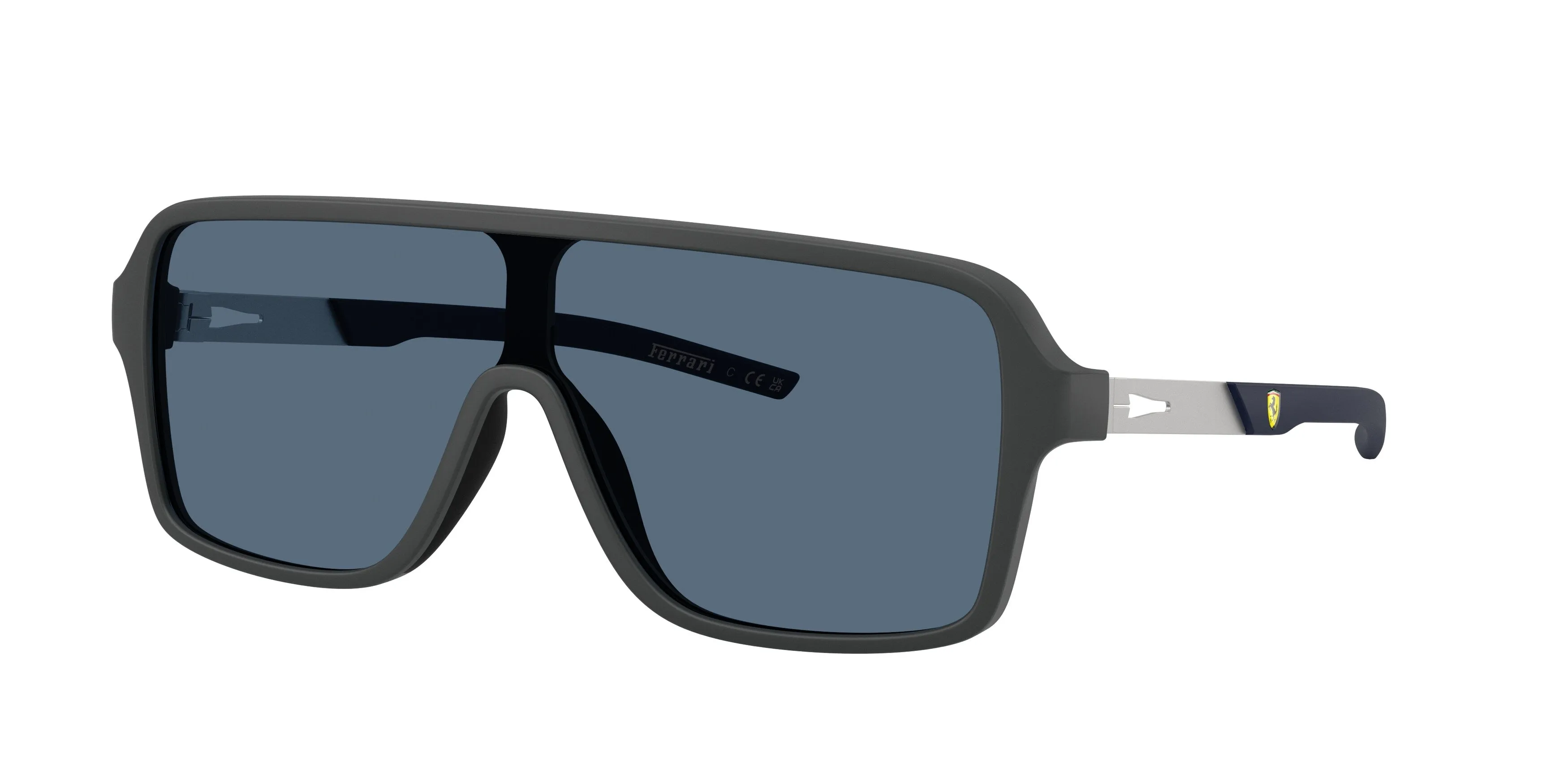 Ferrari Scuderia FZ6022U 517/80 Occhiali da sole Iniettato Grigio Blu Squadrata Normale