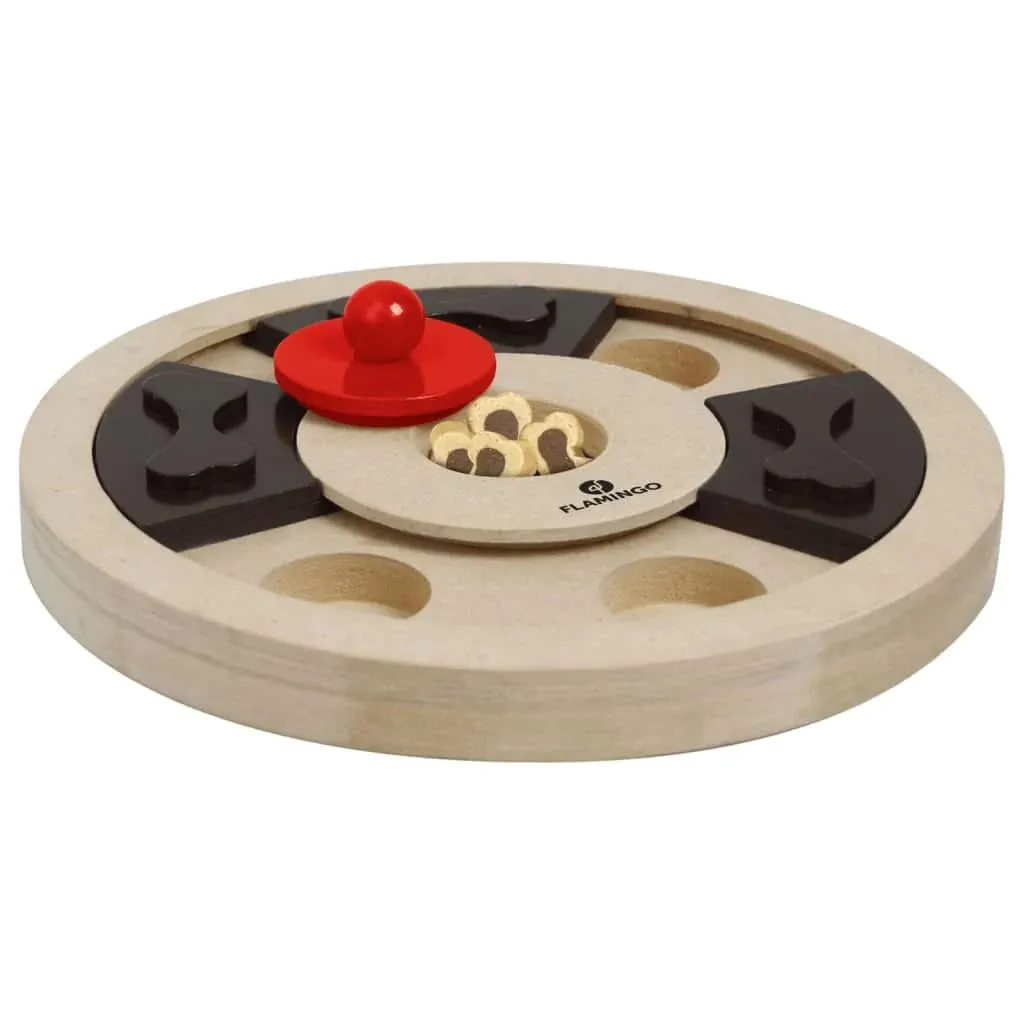 Flamingo Wooden Brain Train Hera - Giocattolo per Cane, 25 cm