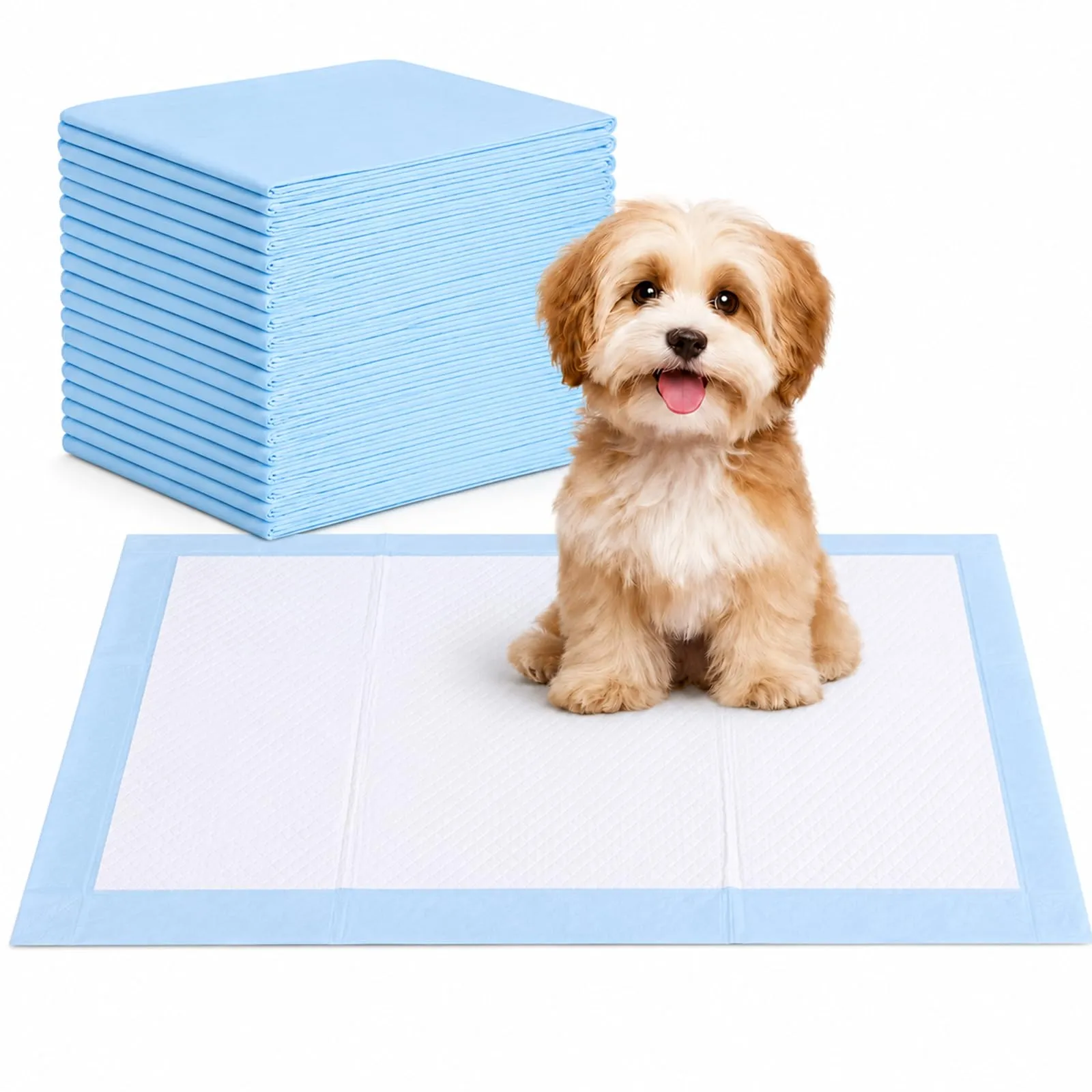 Carehabi 20 Pezzi Traversine Cani 60x90cm Tappetini Igienici per Cani e Cuccioli Asciugatura Rapida 5 Strati a Prova di Perdite