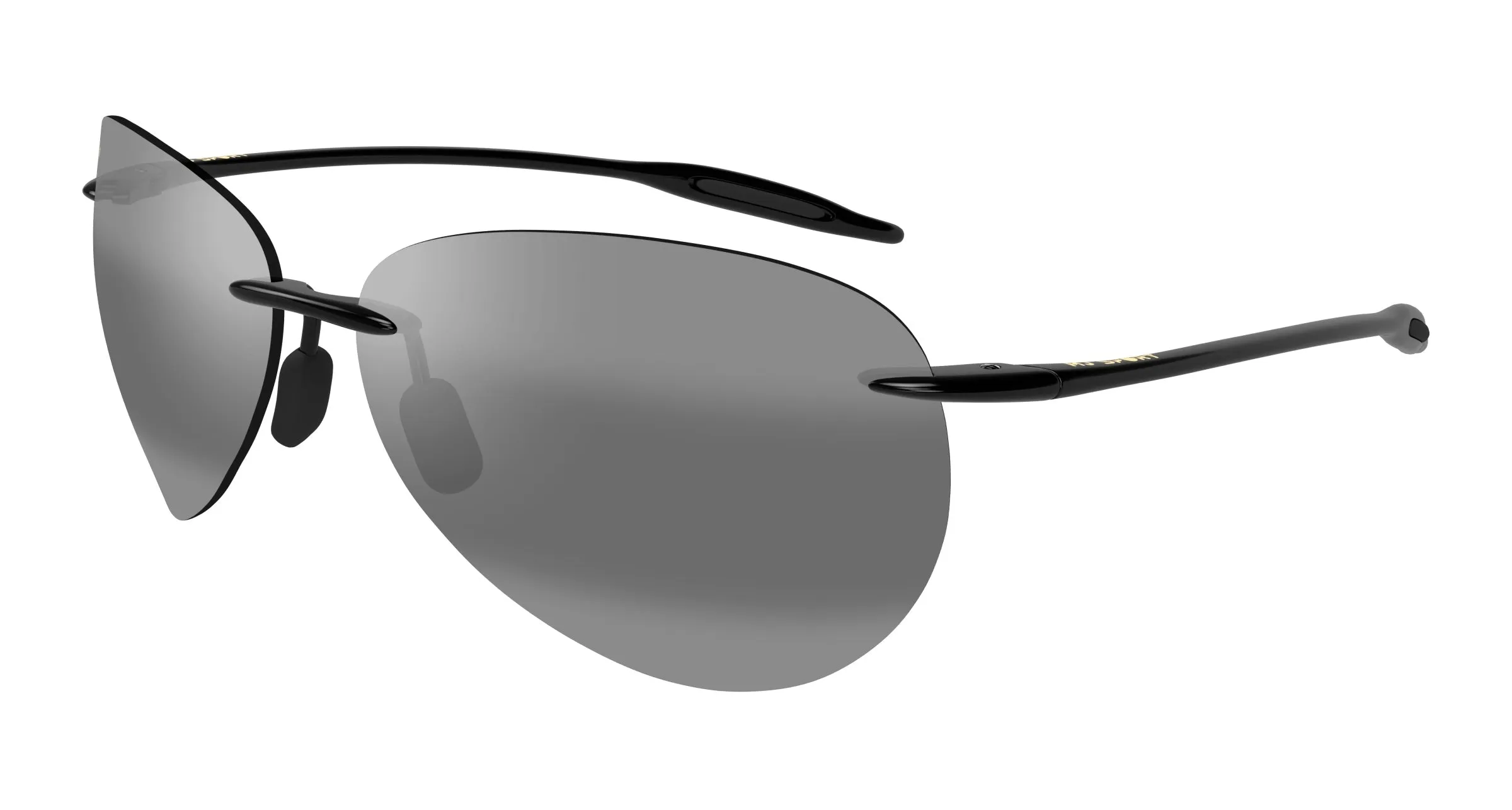 Maui Jim MJ0421S 001 Occhiali da sole Iniettato Nero Grigio Pilot