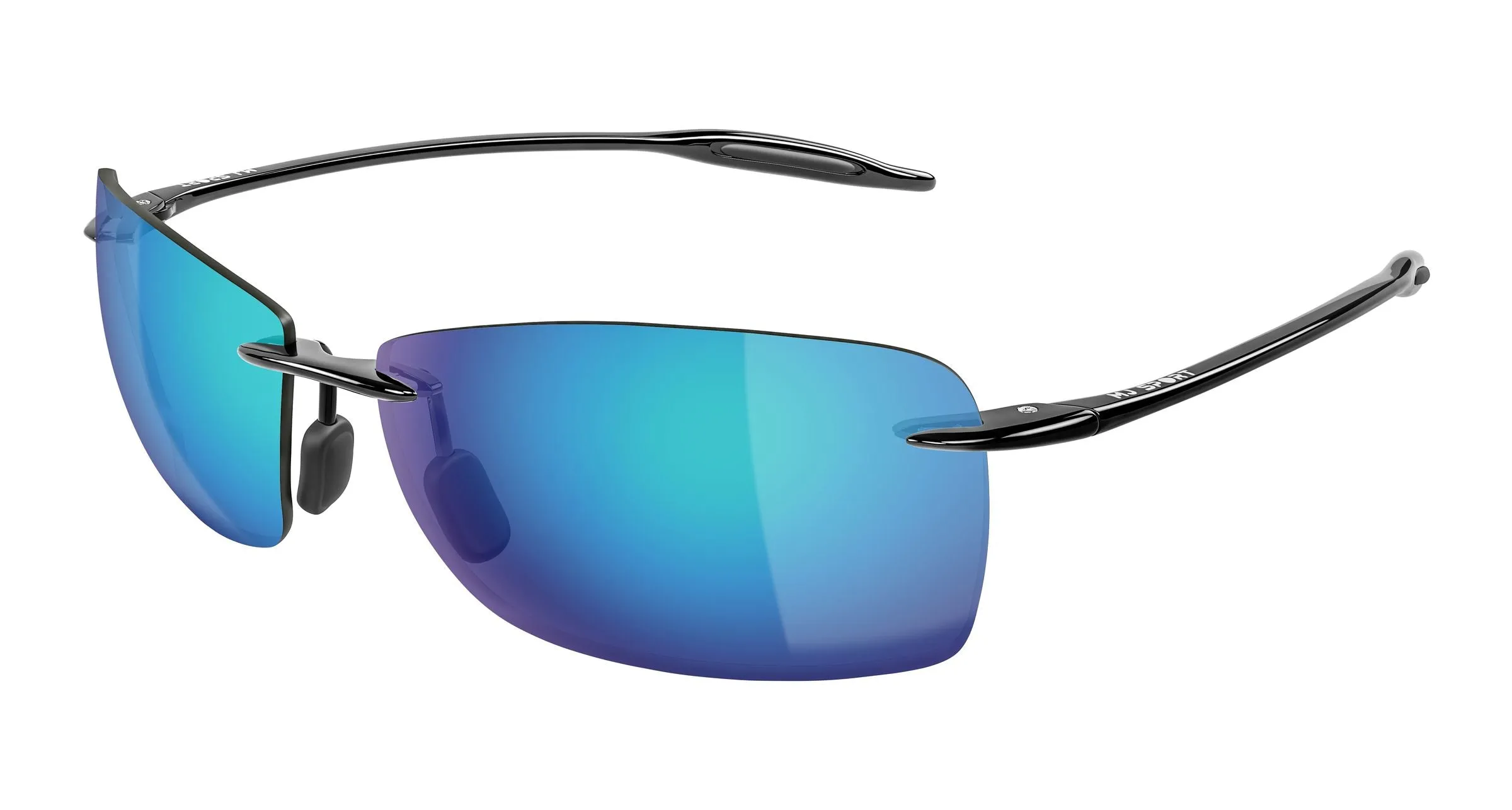 Maui Jim MJ0423S 040 Occhiali da sole Iniettato Nero Blu Squadrata