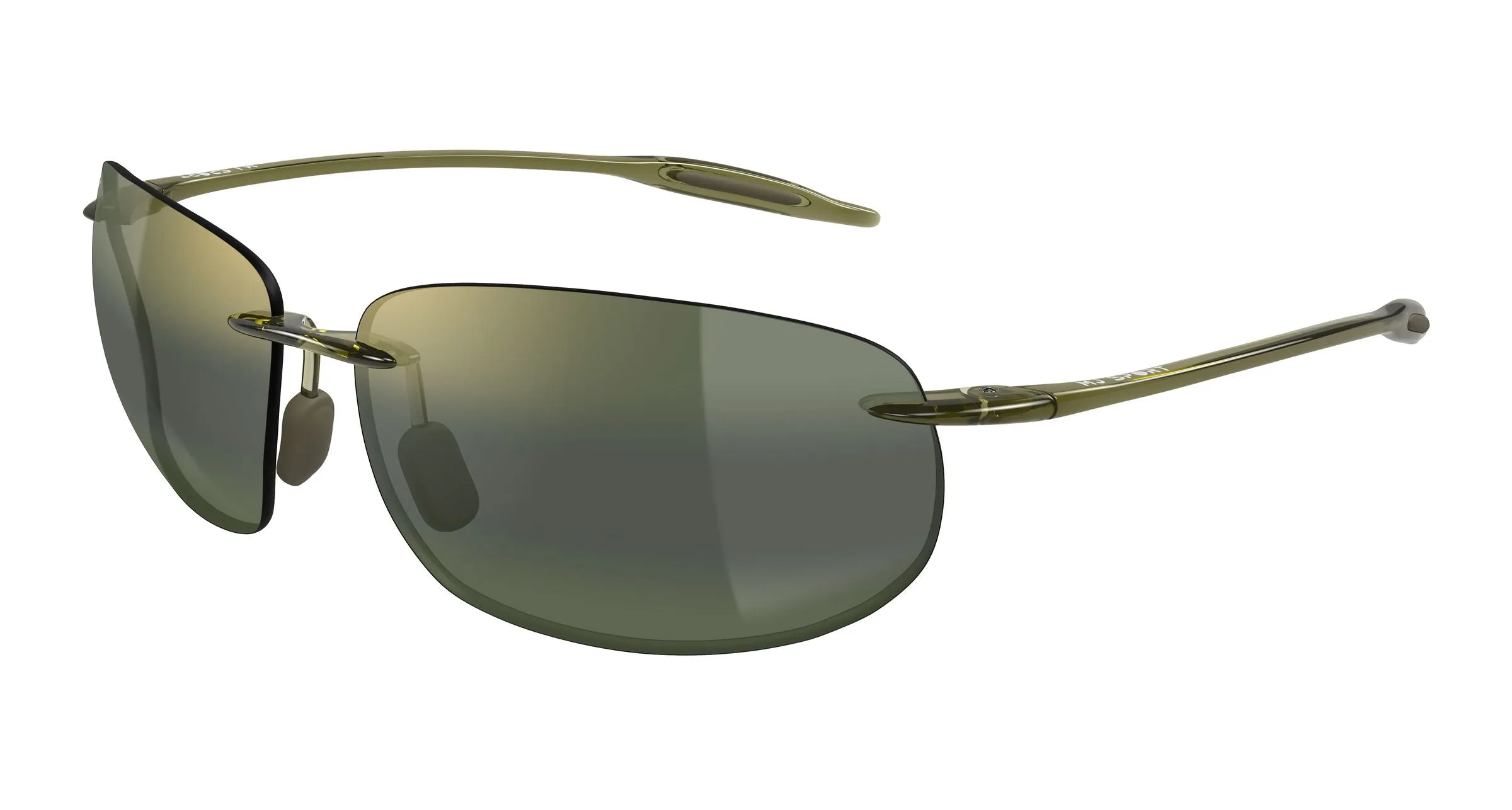 Maui Jim MJ0422S 038 Occhiali da sole Iniettato Verde Verde Squadrata