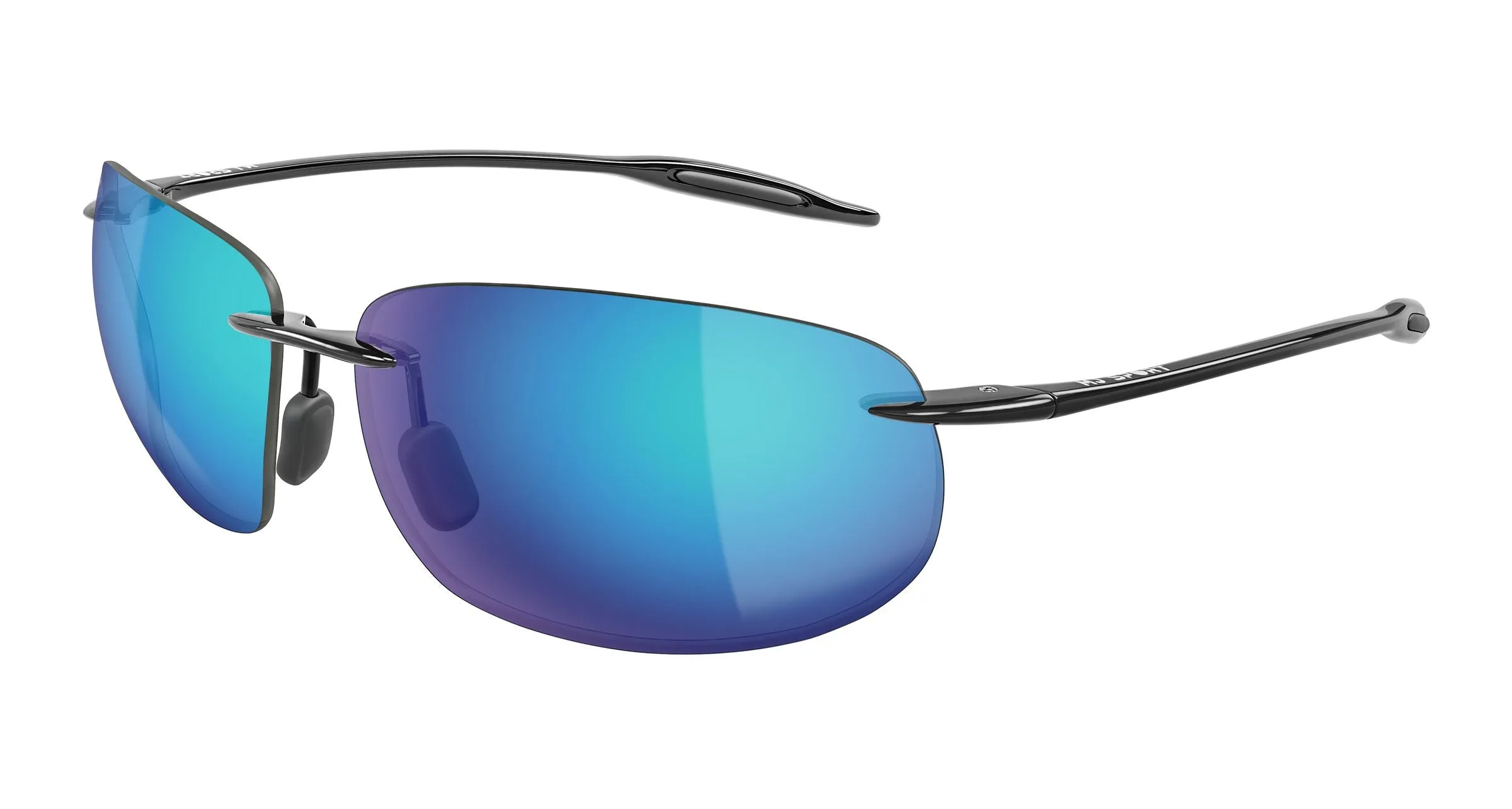 Maui Jim MJ0422S 037 Occhiali da sole Iniettato Nero Blu Squadrata