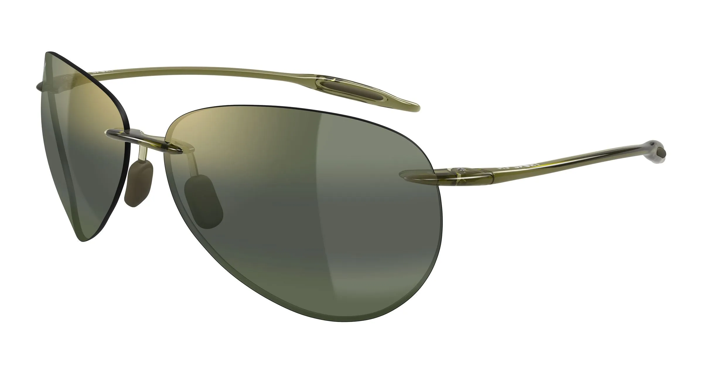 Maui Jim MJ0421S 007 Occhiali da sole Iniettato Verde Verde Pilot