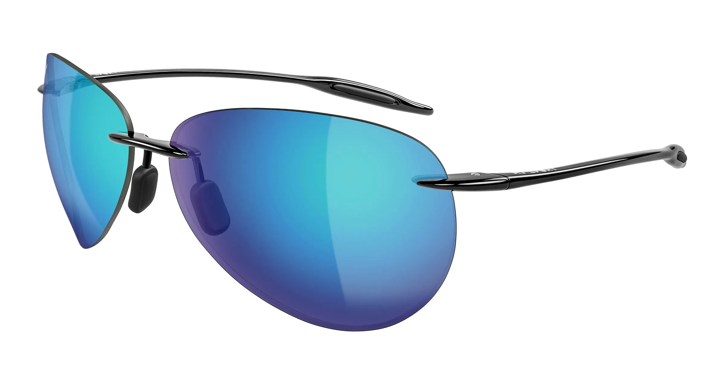 Maui Jim MJ0421S 006 Occhiali da sole Iniettato Nero Blu Pilot