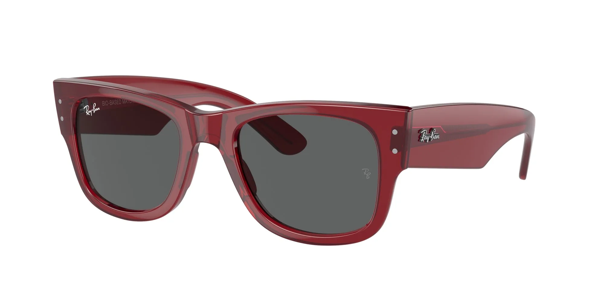 Ray - Ban RB0840S MEGA WAYFARER 6679B1 Occhiali da sole Acetato Rosso Grigio Squadrata Normale