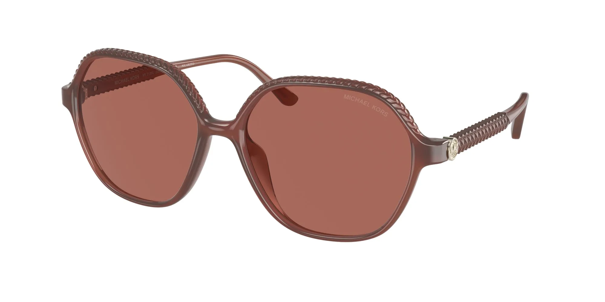 Michael Kors MK2186U BALI 35481L Occhiali da sole Iniettato Marrone Marrone Geometrica Polarizzata