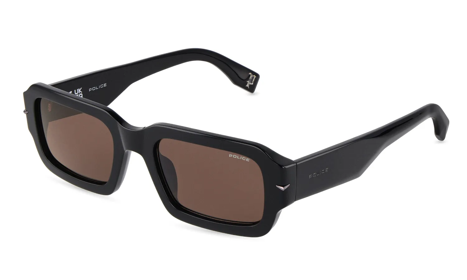 Police SPLU72 SUPERNOVA 10 700 Occhiali da sole Acetato Nero Marrone Squadrata Normale
